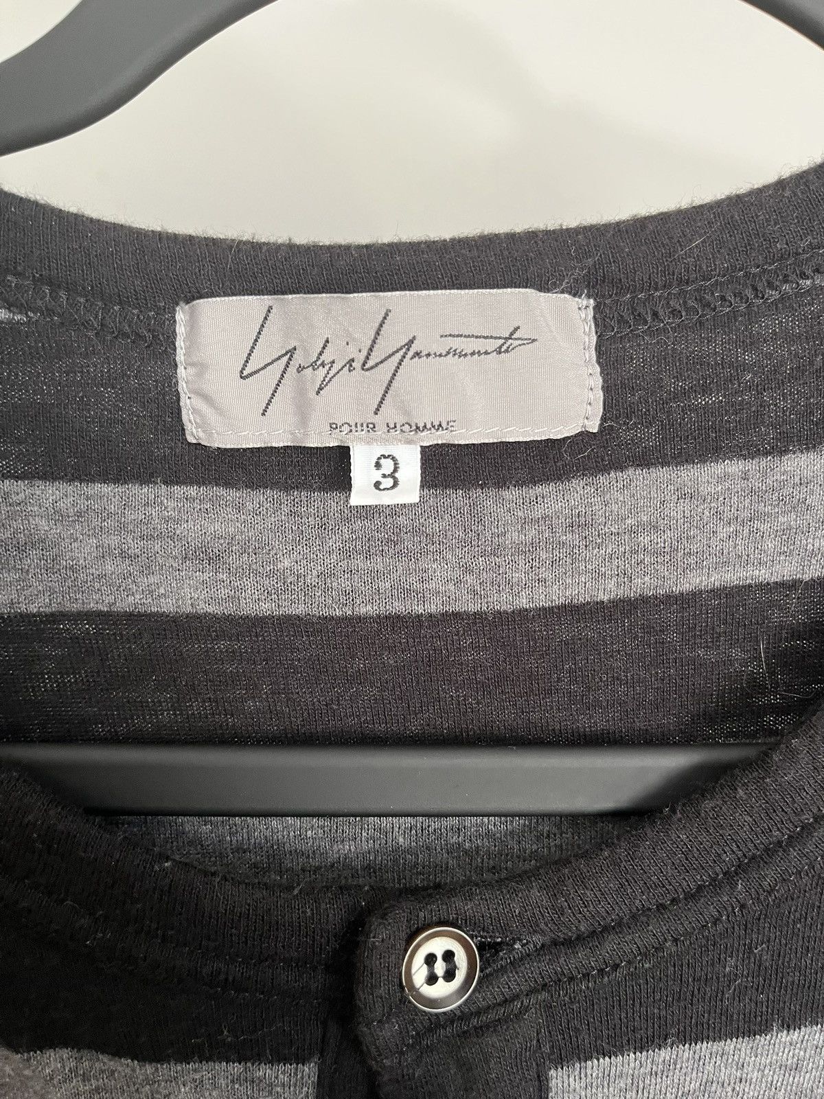 Yohji Yamamoto Yohji Yamamoto Pour Homme Striped T-Shirt Size US L / EU 52-54 / 3 - 3 Thumbnail