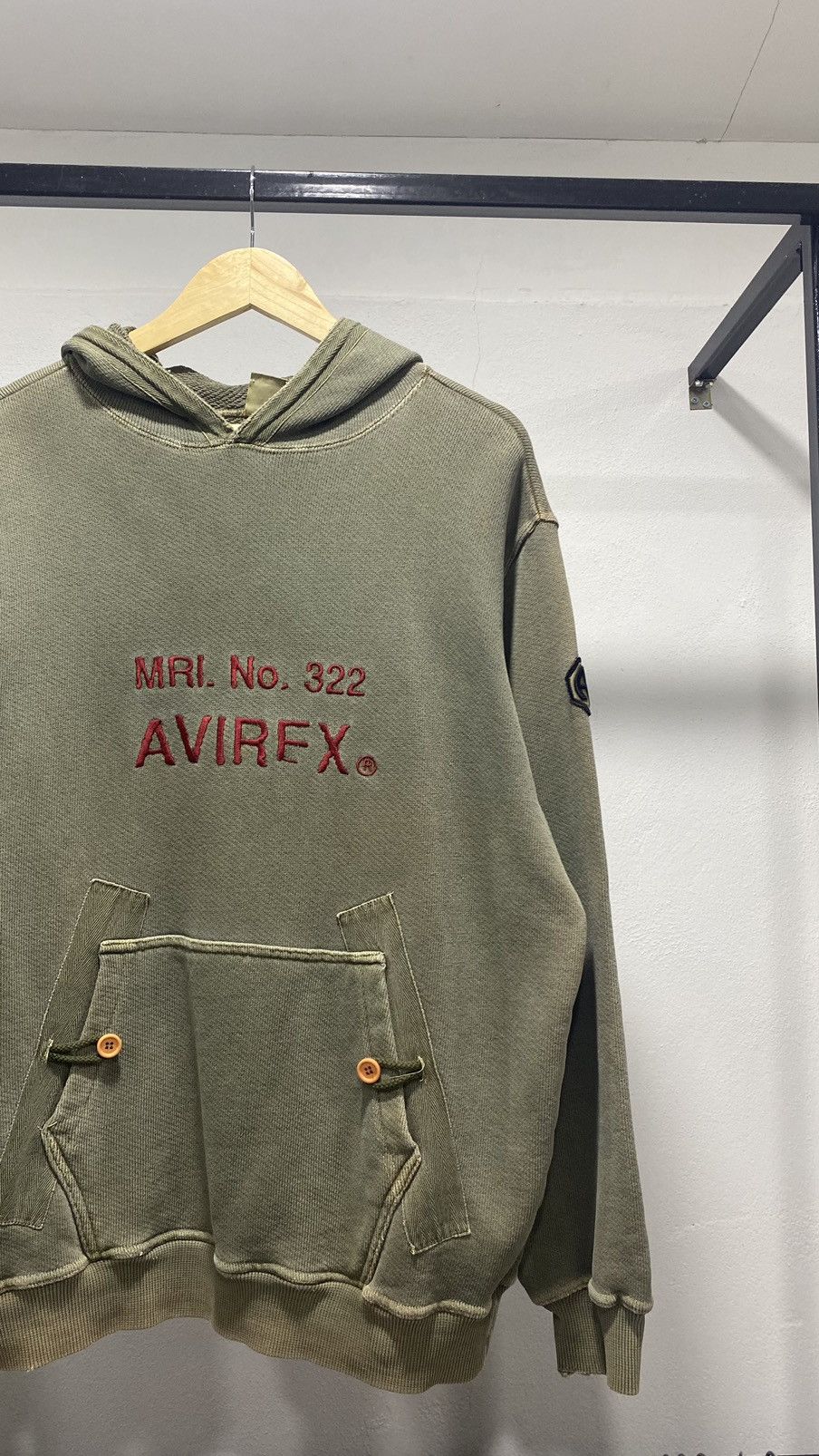 Vintage Avirex Heavy Knit Hoodie Winter 80s