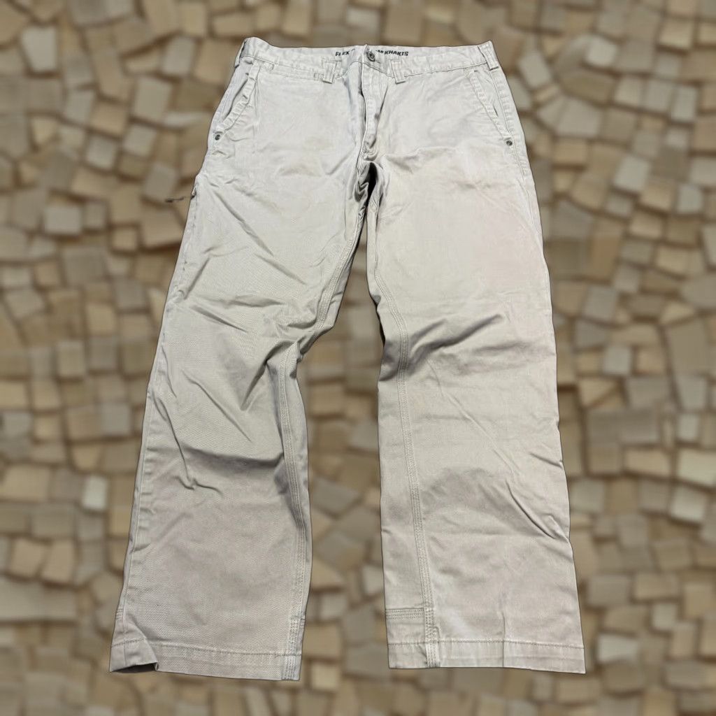 Vintage Duluth Pants Men's 36x30 Gray Straight Leg Flex Ballroom Khakis Pants Regular Front Flat Front Size US 36 / EU 52 - 1 Thumbnail