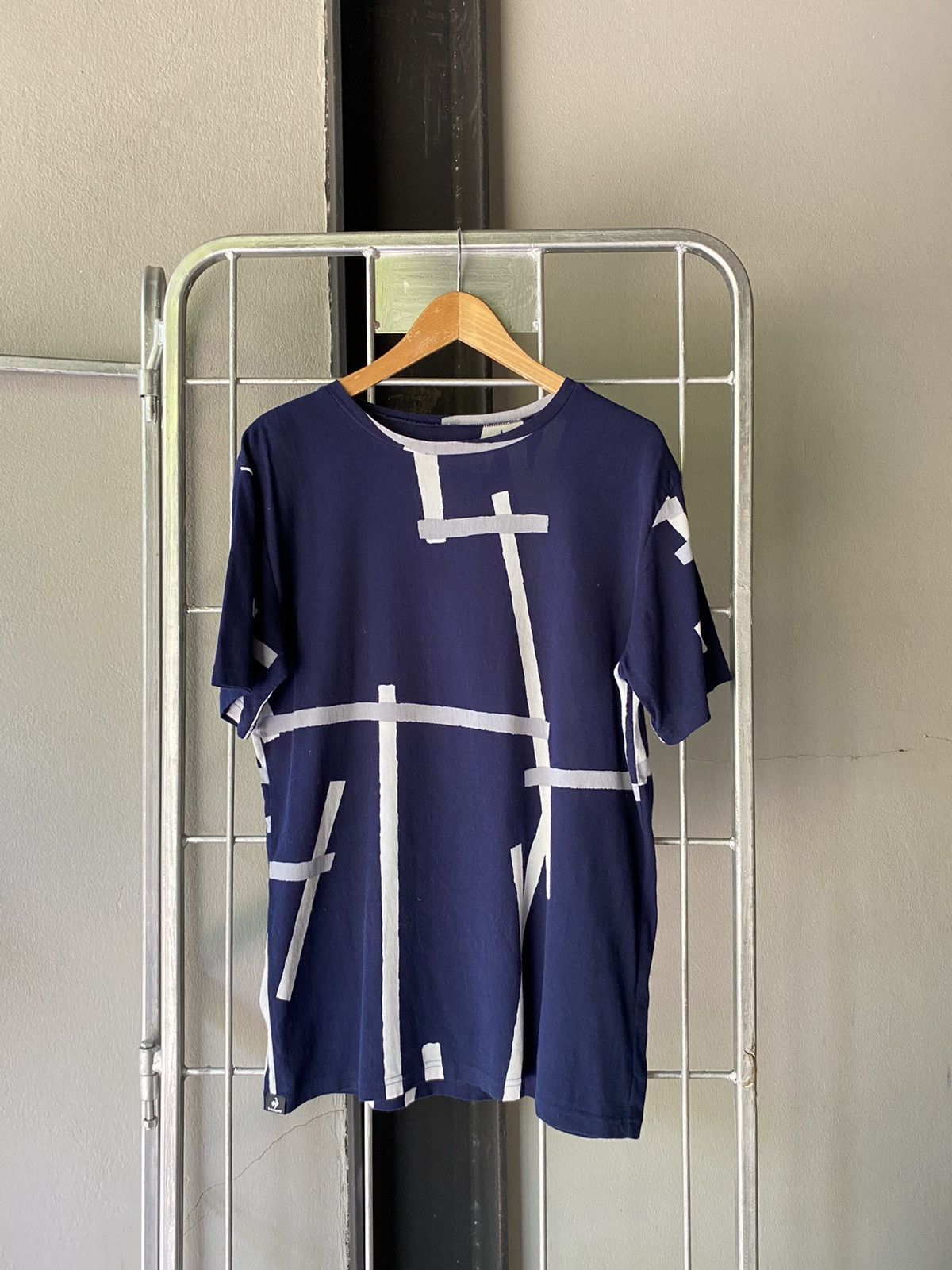 SOU SOU SOU・SOU dark blue geometric print tee Size L / US 10 / IT 46 - 1 Thumbnail