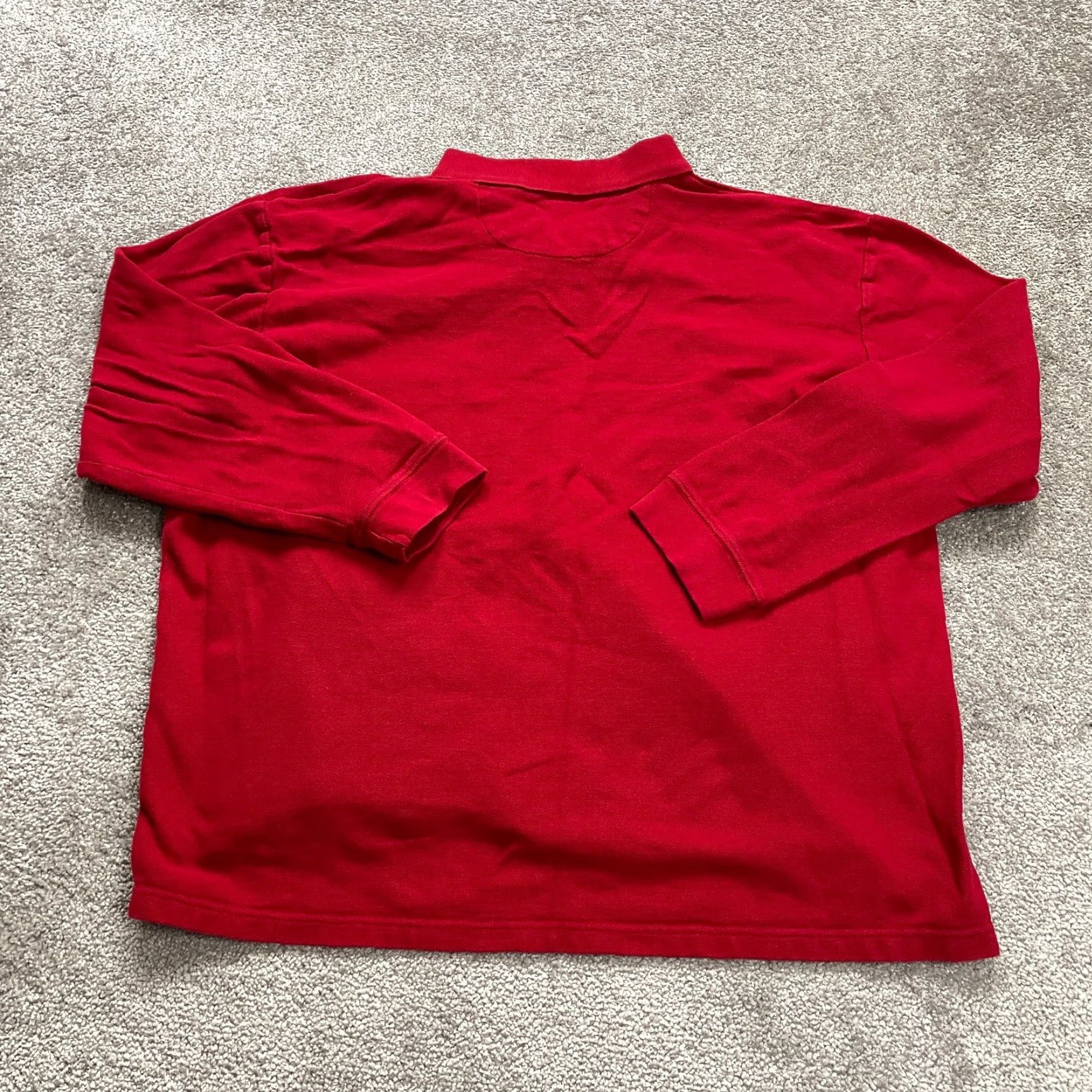 Chaps Chaps Polo Shirt Mens XL Red Long Sleeve Cotton Collared Golf Outdoor Casual Top Size US XL / EU 56 / 4 - 2 Thumbnail