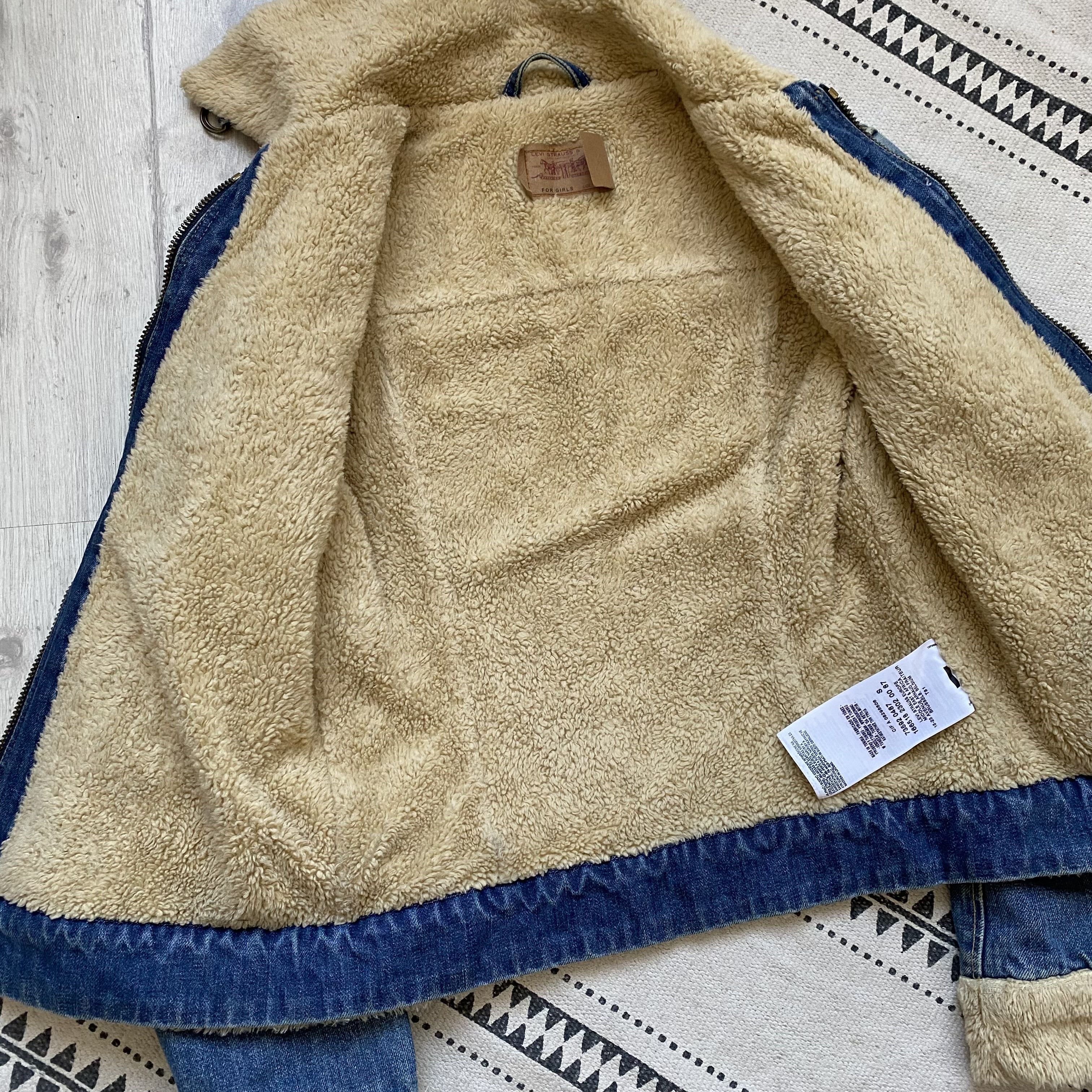 If Six Was Nine Vintage Y2K LEVIS Denim Faux Fur Jacket Sherpa kapital Size S / US 4 / IT 40 - 8 Thumbnail