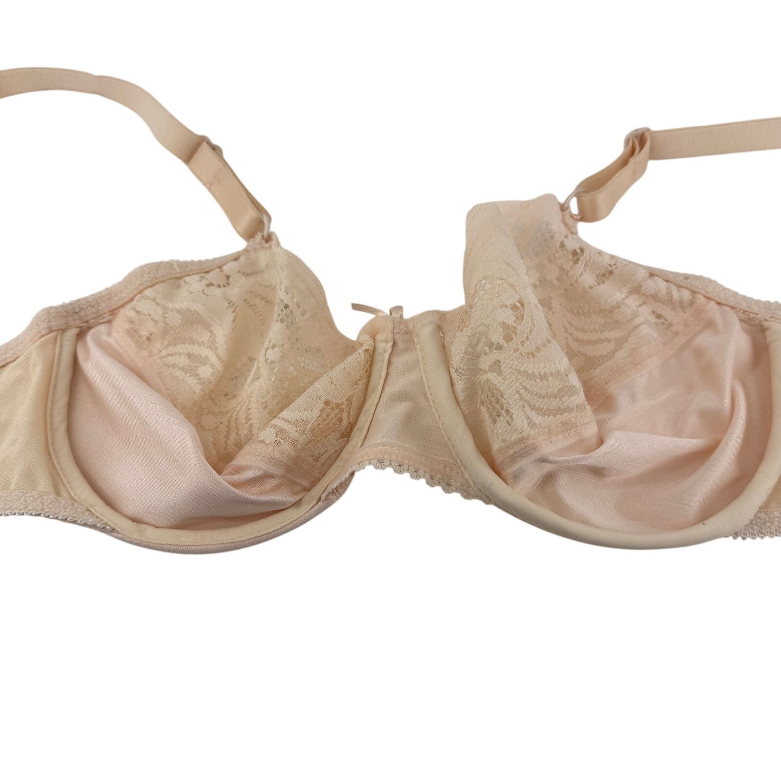 Hanes Vintage Hanes Her Way Bra Nylon Unlined Underwire Lace 36B Size ONE SIZE - 3 Thumbnail