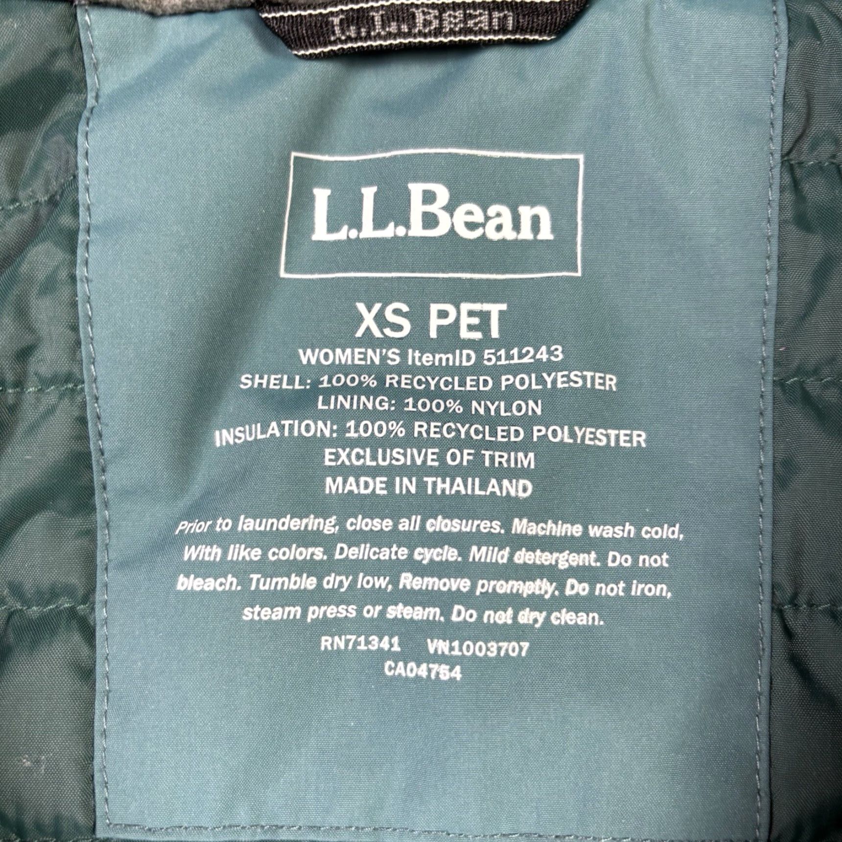 Vintage L.L. Bean Nylon Arctic Rain Full Zip Jacket Womens Petites XS Blue Nylon Solid Short Zip Rain Coat Ladies XS Pets Size XS / US 0-2 / IT 36-38 - 8 Thumbnail