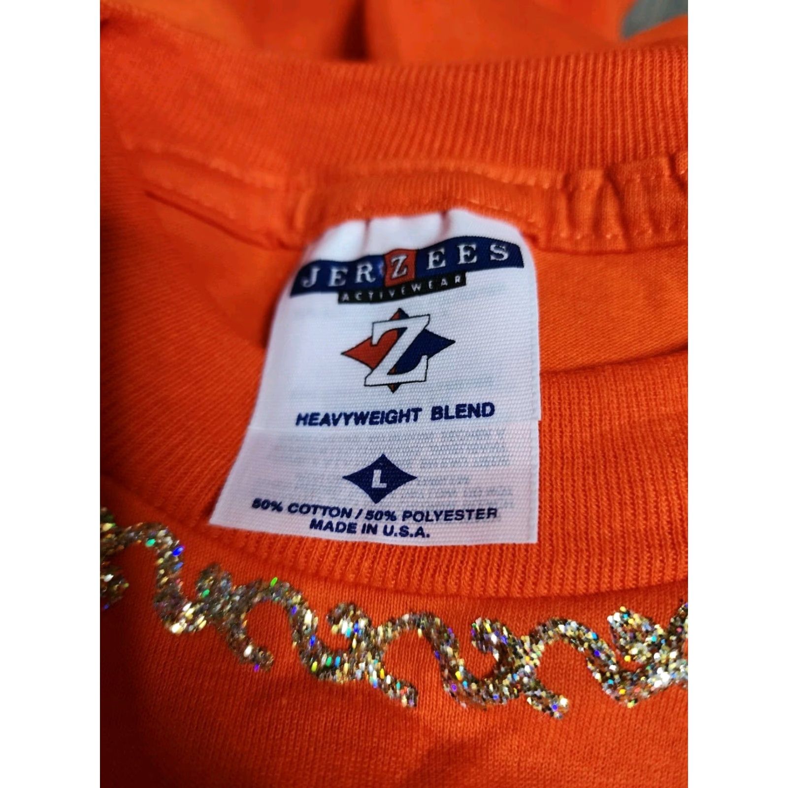 Jerzees VINTAGE 1980s University of Florida Gators Custom Puff Paint T-Shirt Unisex Large Orange Graphic Tee Size US L / EU 52-54 / 3 - 5 Thumbnail