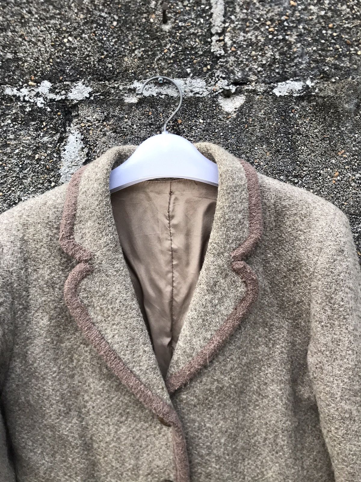 Japanese Brand × Vintage ⚡️Andre Bercher Wool Cropped Coat Size S / US 4 / IT 40 - 5 Thumbnail