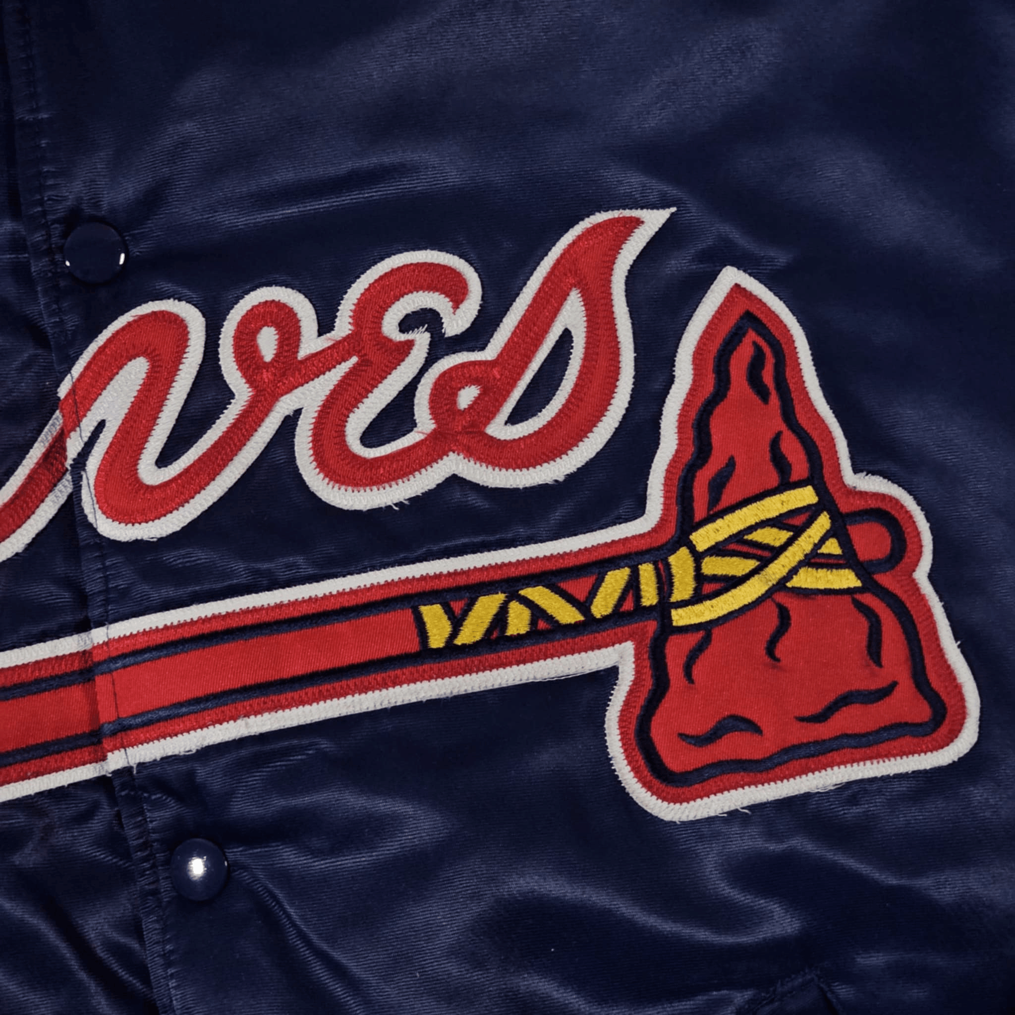 MLB × Starter × Vintage Atlanta Braves Vintage 90s Starter Satin Bomber Jacket Size US M / EU 48-50 / 2 - 5 Thumbnail