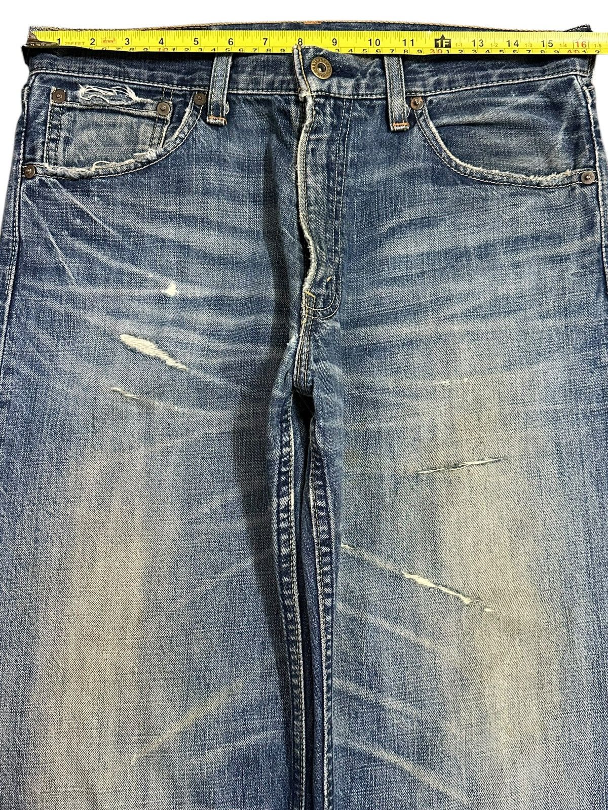 Levi's Vintage 90s Levis 503 Blue Mud Wash Style Distressed Jeans Size US 32 / EU 48 - 12 Thumbnail