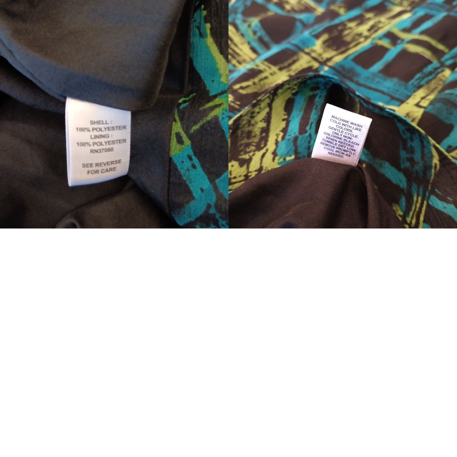 Vintage Cato Skirt Womens Plus 14W Long Maxi Geometric Blue Green Lined Pull On XS? Size 36" / US 14 / IT 50 - 8 Thumbnail