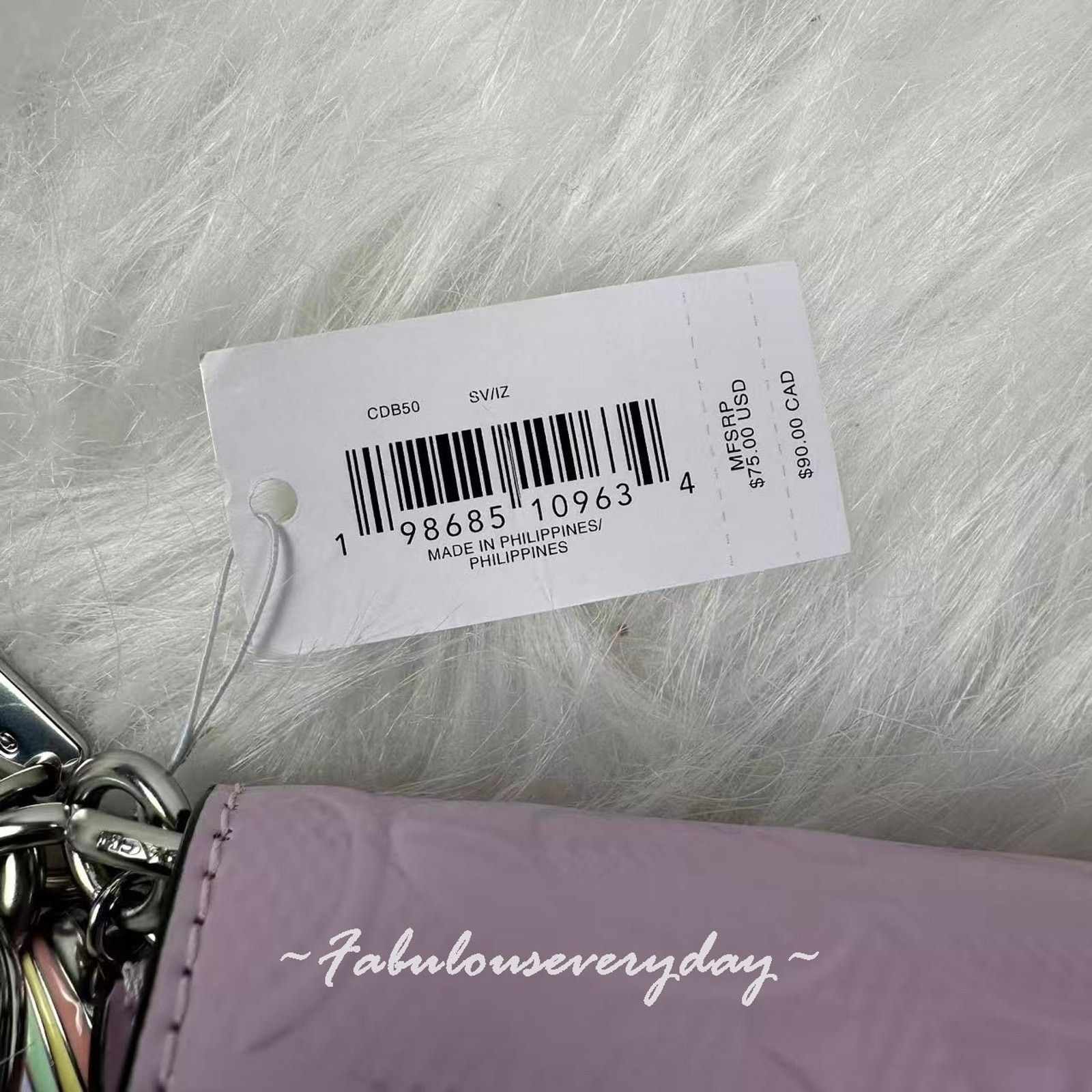 Coach COACH Klare Bag Charm Signature Leather Heart Charm Purple Size ONE SIZE - 5 Thumbnail