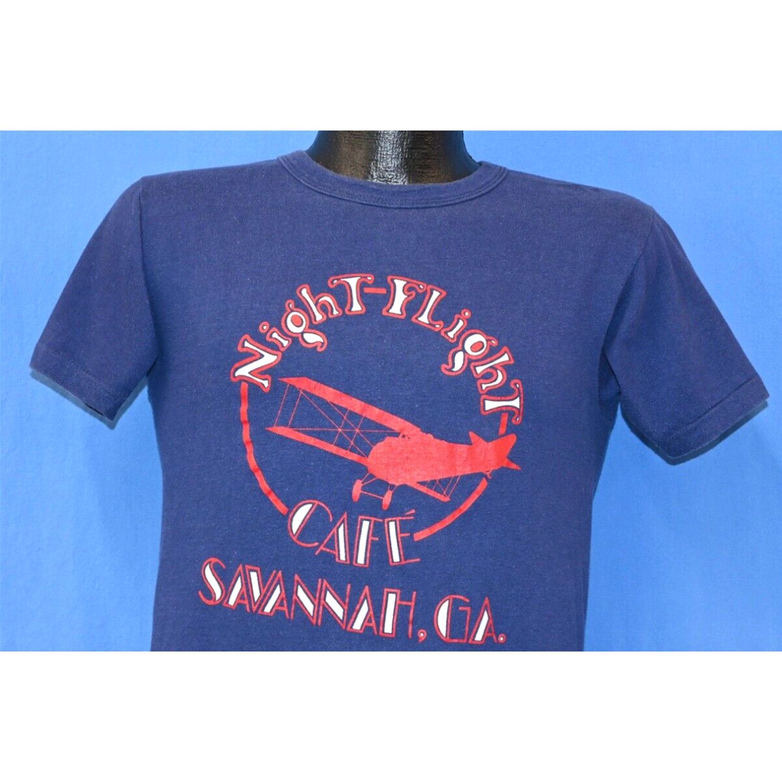 Image of Champion Vintage 80's Night Flight Cafe Savannah Georgia Magic In Music T-Shirt Small S in White