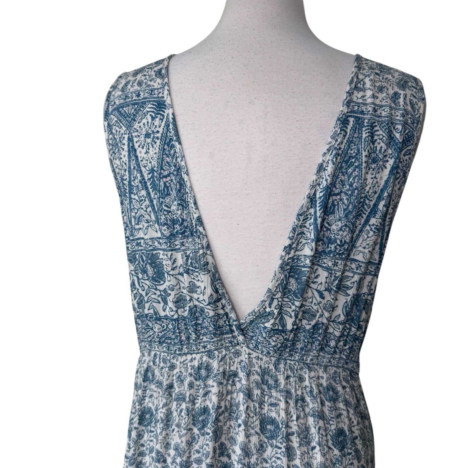 Faherty FAHERTY Eden Dress In Blue Water Floral Medium NWT Size M / US 6-8 / IT 42-44 - 7 Thumbnail