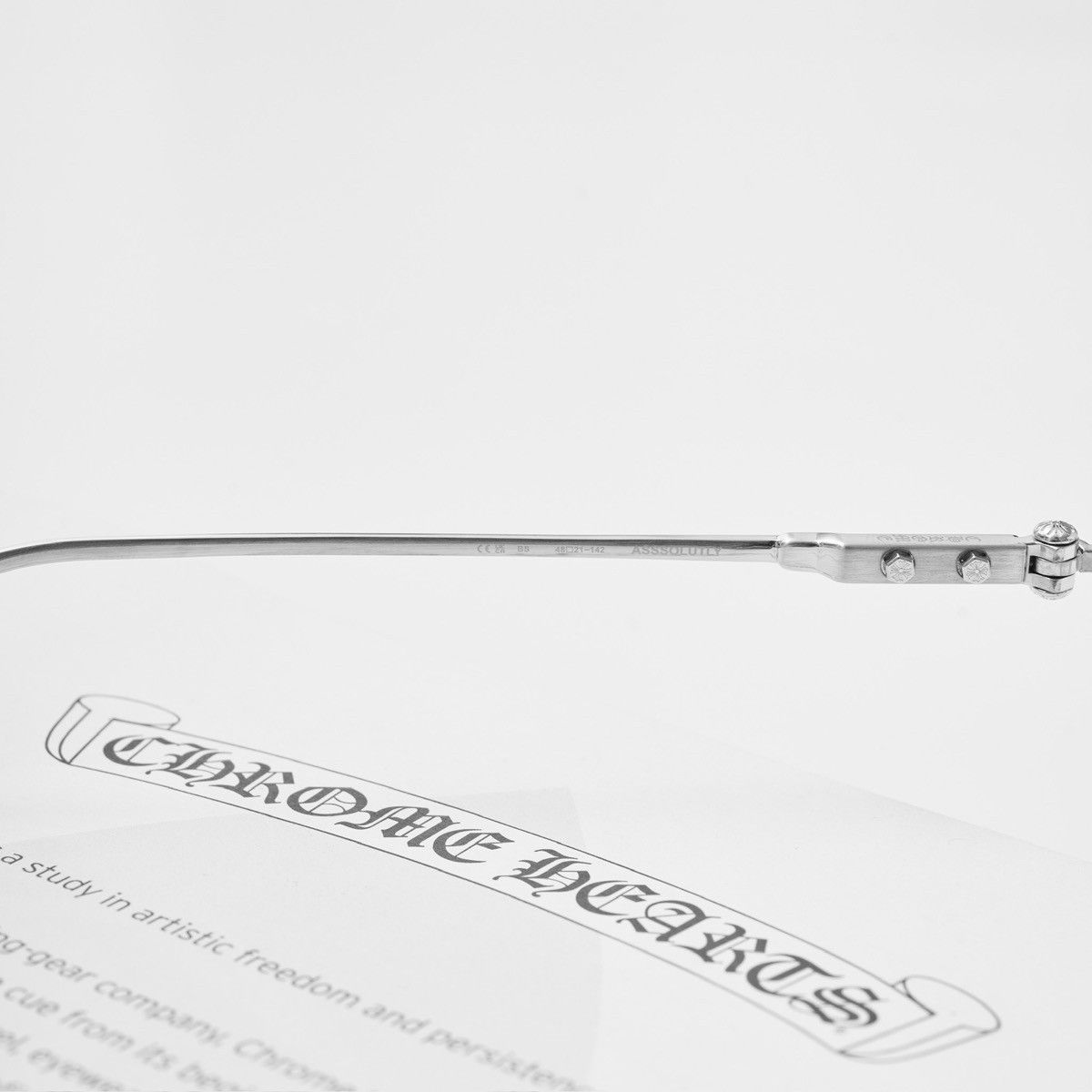 Chrome Hearts CHROME HEARTS ASSSOLUTLY BRUSHED SILVER GLASSES Size ONE SIZE - 5 Thumbnail