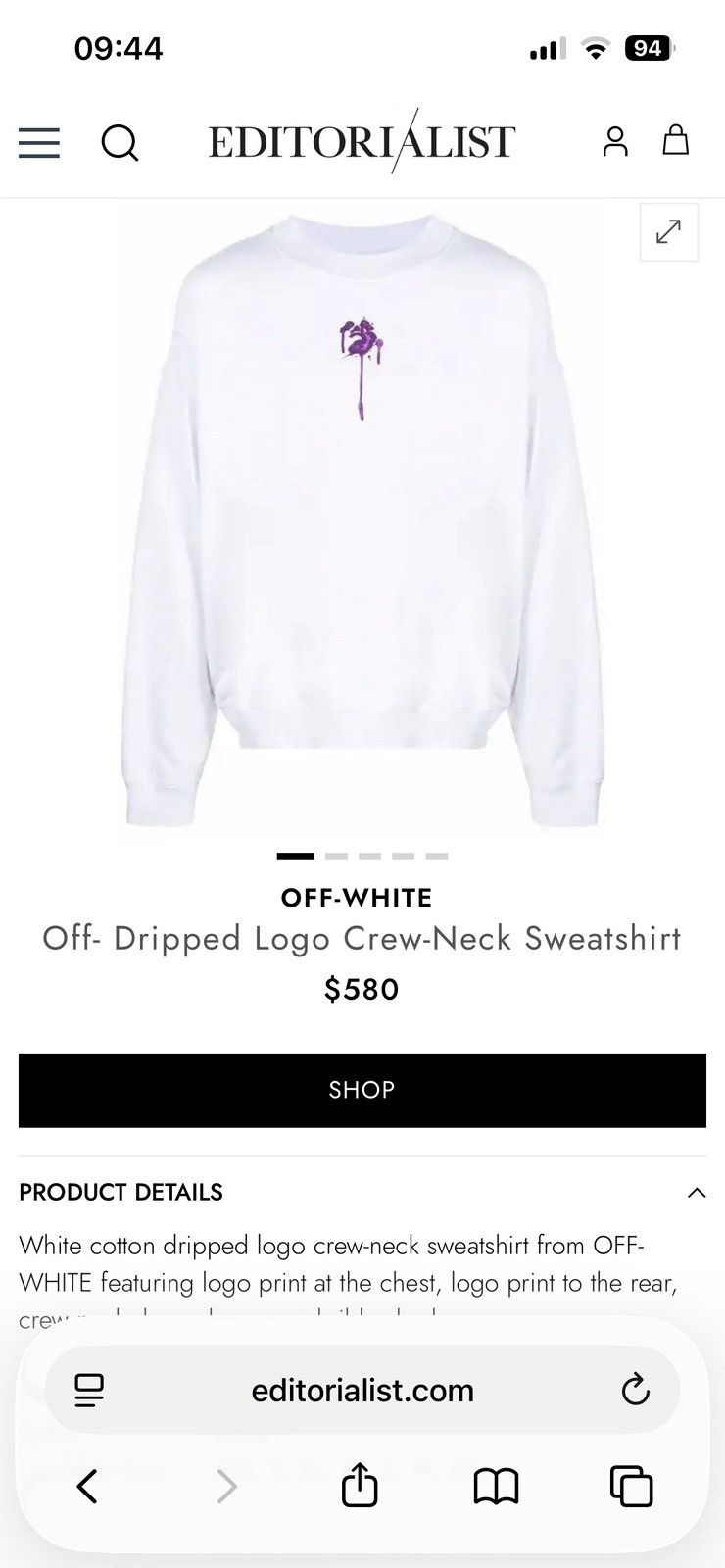 Off-White Off White Crewneck Sweatshirt Size US XL / EU 56 / 4 - 4 Thumbnail