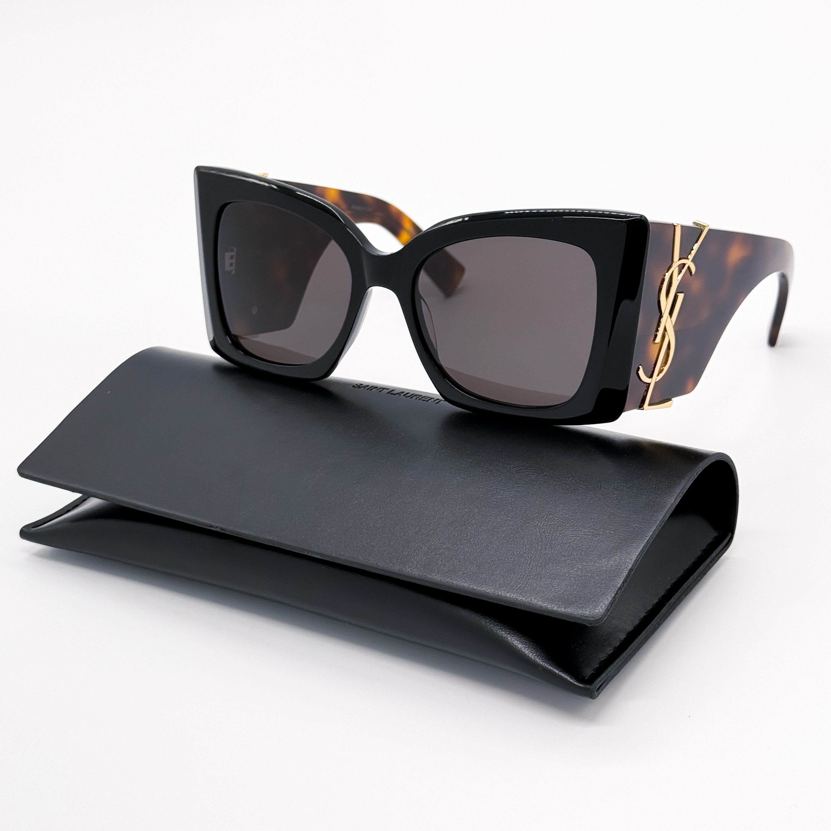 NEW SAINT LAURENT SL M81 004 WOMEN SUNGLASSES SLM81 BROWN GREY EYEWEAR Saint Laurent® SL M81 Sunglasses - EuroOptica™ NYC main image 2