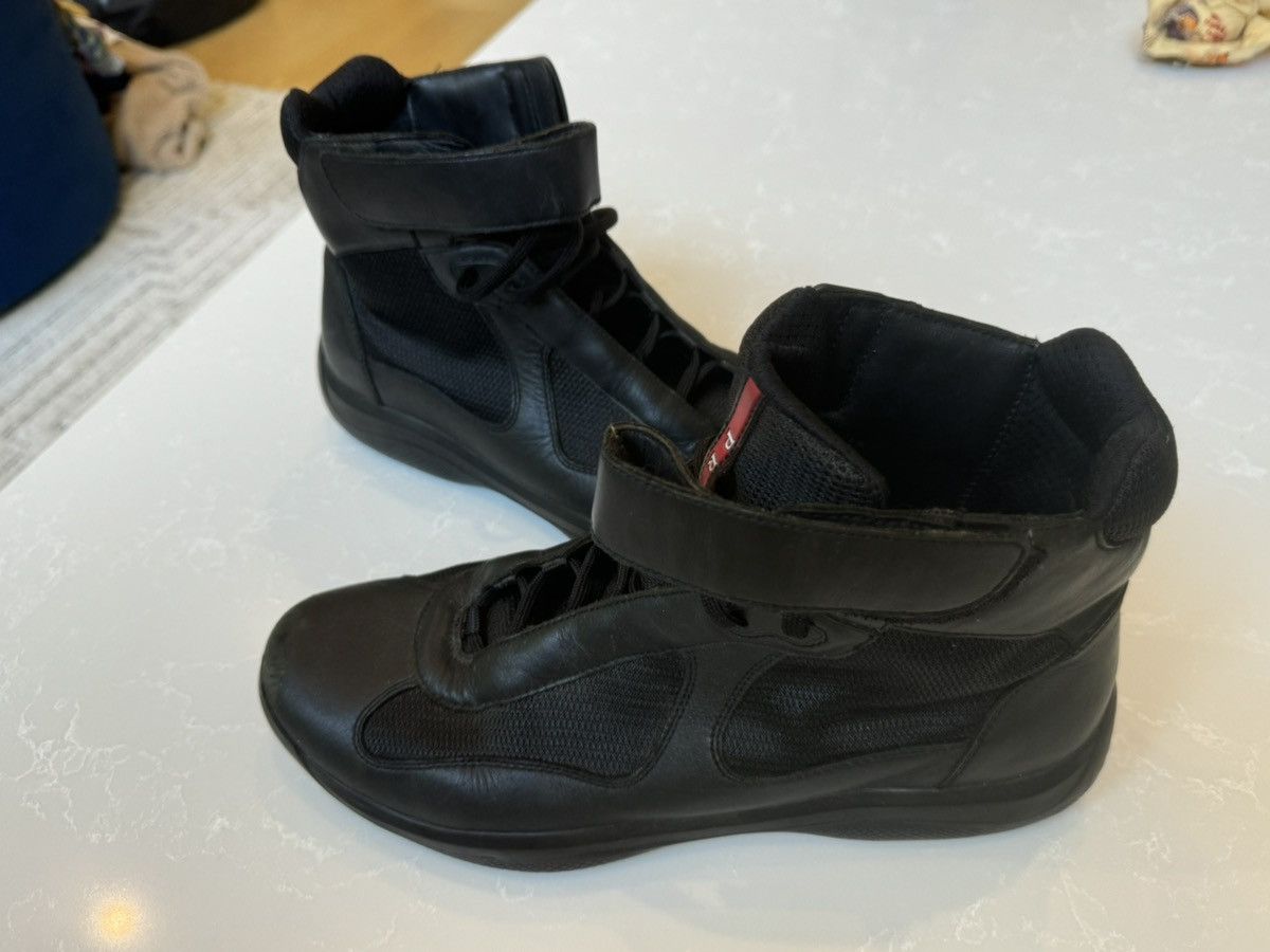Prada prada americas cup sneakers black high us 11 Size US 11 / EU 44 - 1 Thumbnail