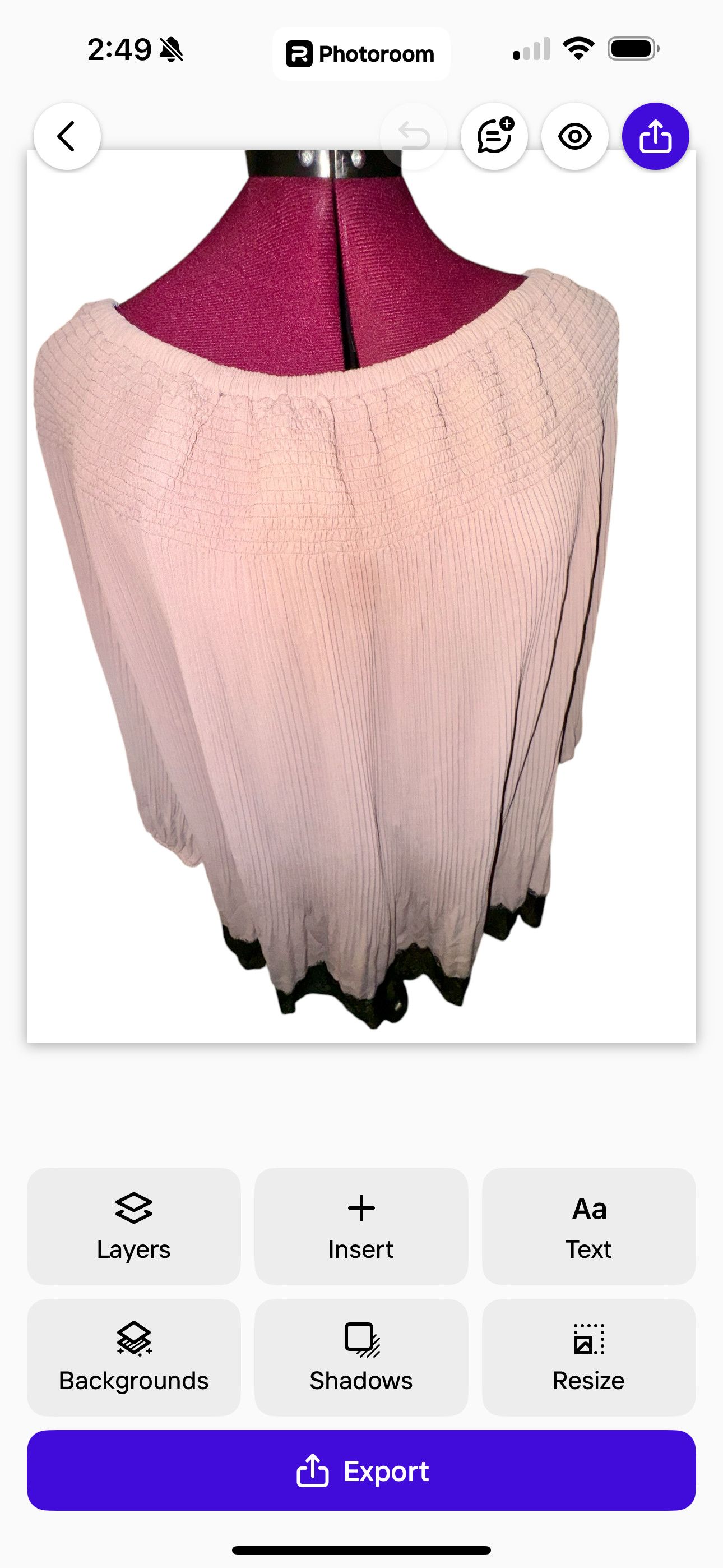 Other Gorgeous Pleated Plus Size Blouse 3X Size 3XL / US 20-22 - 4 Thumbnail