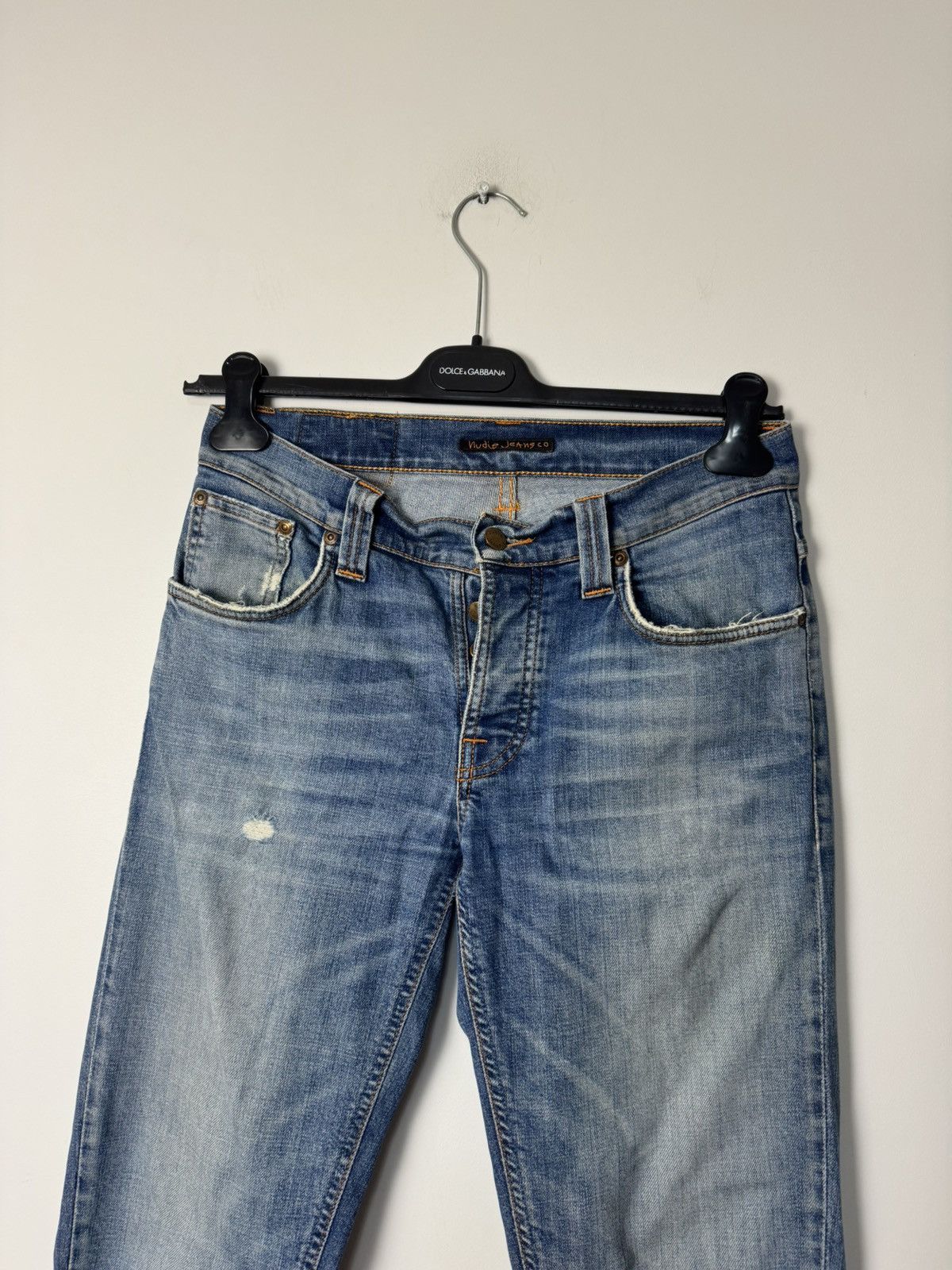 Nudie Jeans Nudie Jeans Long Inseam Slim Distressed Jeans Made in Italy Size US 30 / EU 46 - 4 Thumbnail
