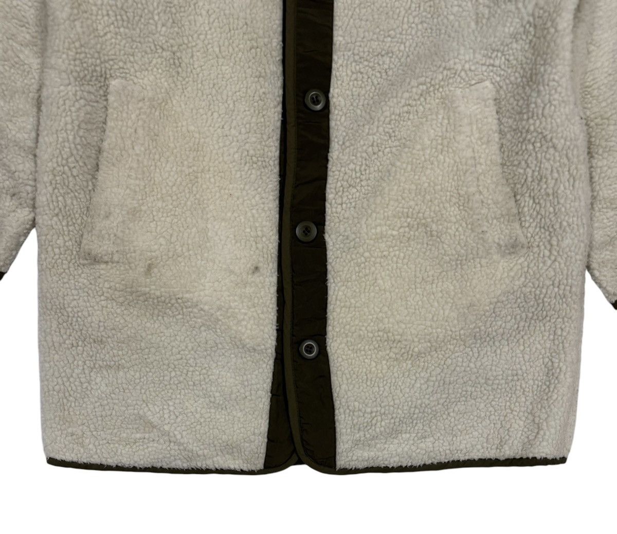 Beams Plus × Japanese Brand Vtg🔥Ray Beams Military Quilted Cardigan Reversible Sherpa Size US M / EU 48-50 / 2 - 18 Thumbnail