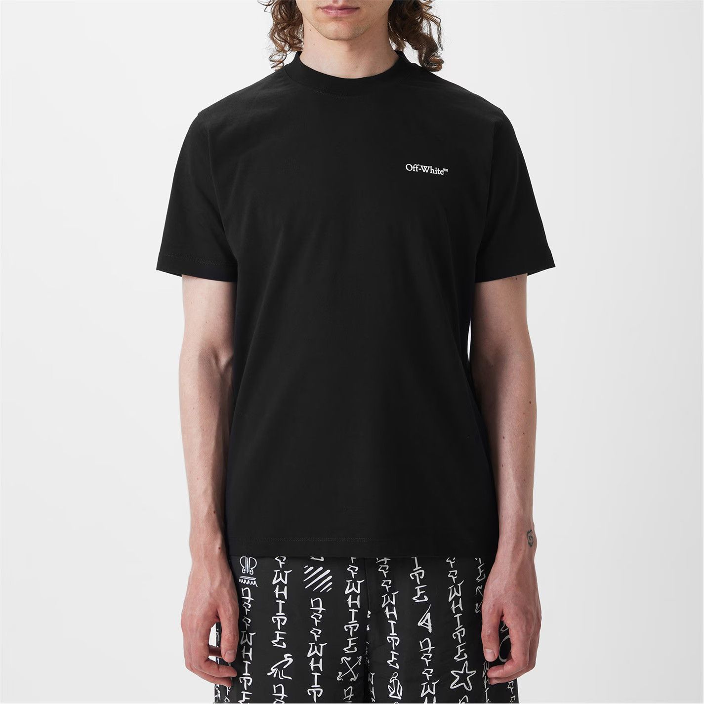Off-White o1g2r1mq0226 Logo Arrow Cotton Short Sleeve T-Shirt Black Size US XS / EU 42 / 0 - 3 Thumbnail