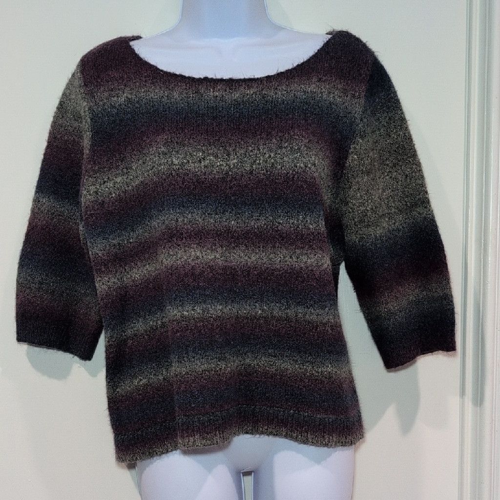 NBDN Nobrandedon Lane Bryant Striped Women's Sweater size Large Size L / US 10 / IT 46 - 1 Thumbnail