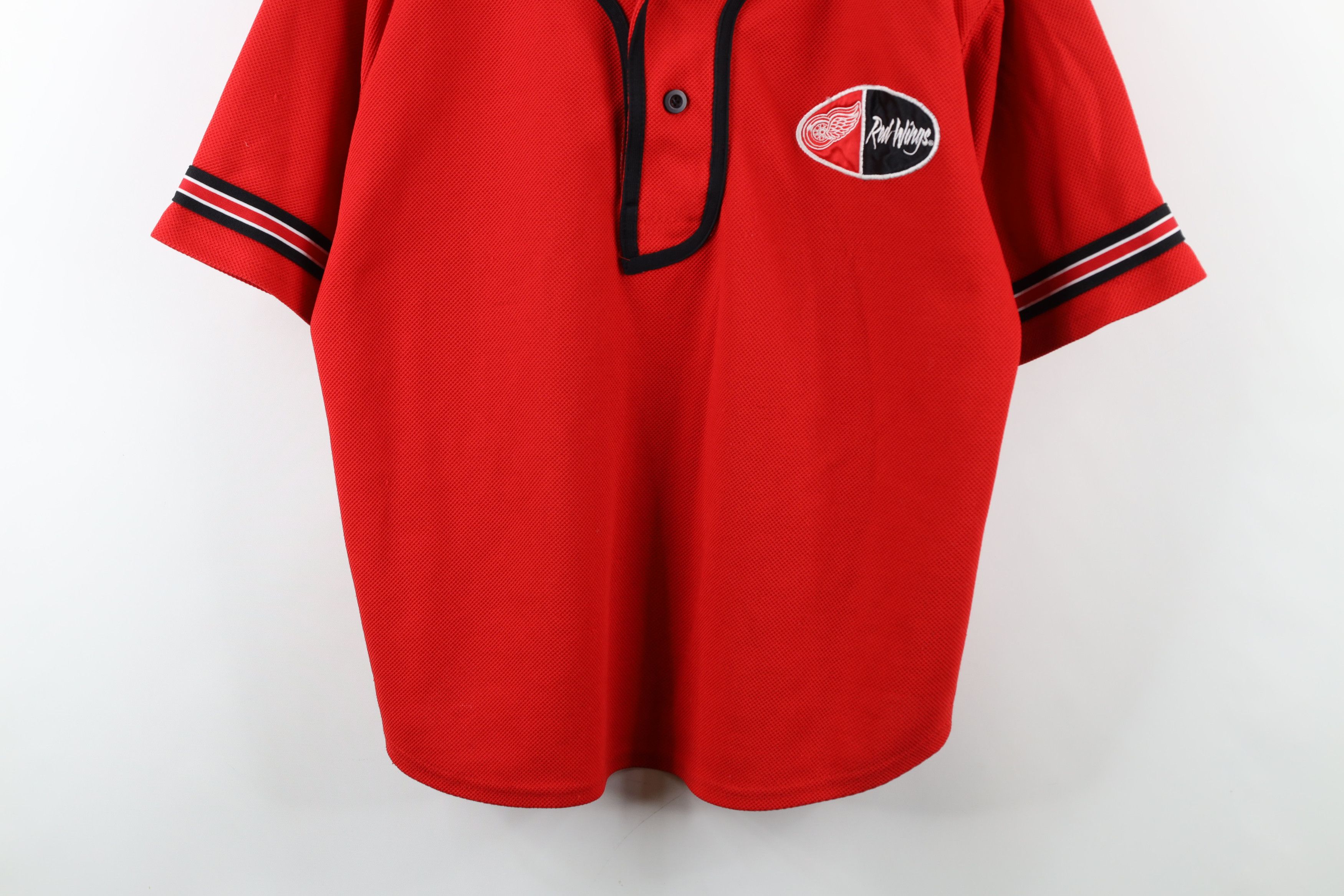 Vintage Vintage 90s Detroit Red Wings Hockey Baseball Jersey Red Size US XL / EU 56 / 4 - 3 Thumbnail