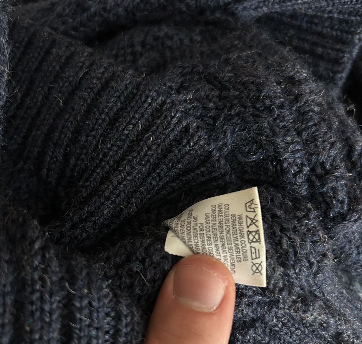 Vintage British Wool naturally blue sweatshirt wool 100% Size US S / EU 44-46 / 1 - 5 Thumbnail
