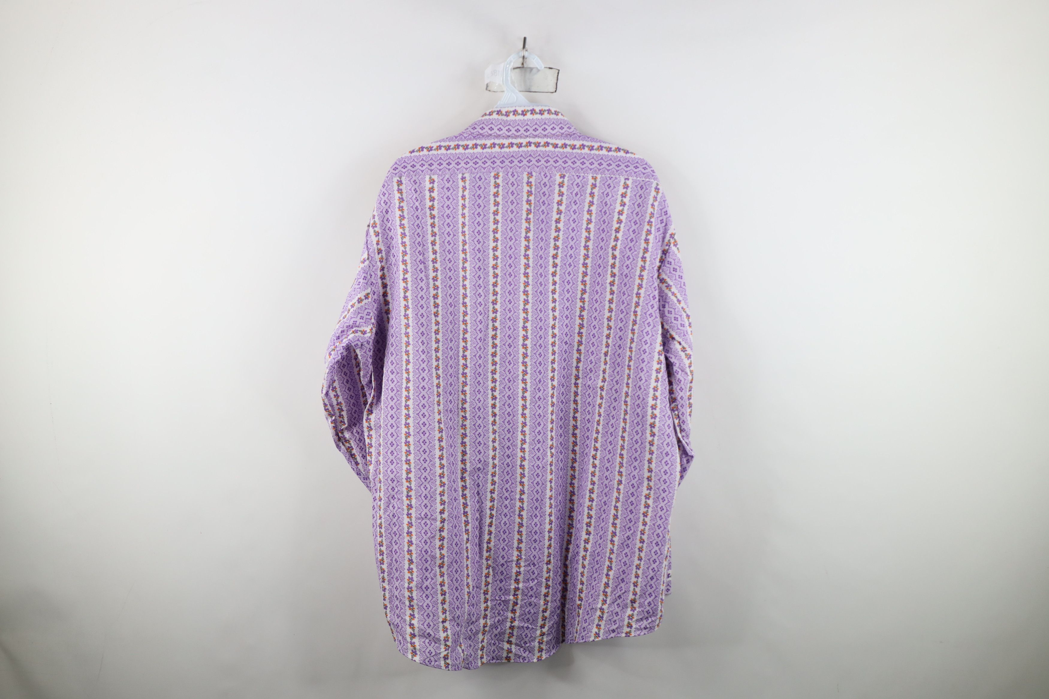 Vintage Vintage 60s 70s Macys Flower Disco Collared Button Shirt Size US L / EU 52-54 / 3 - 10 Thumbnail