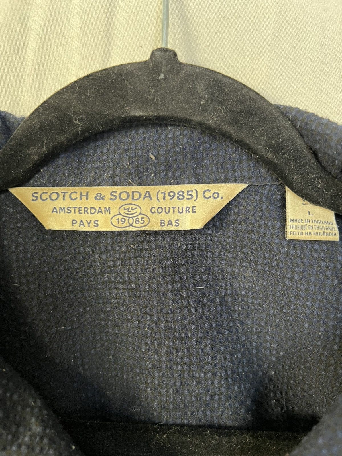 Scotch & Soda Scotch & Soda Seersucker Navy Shirt Size US L / EU 52-54 / 3 - 5 Thumbnail