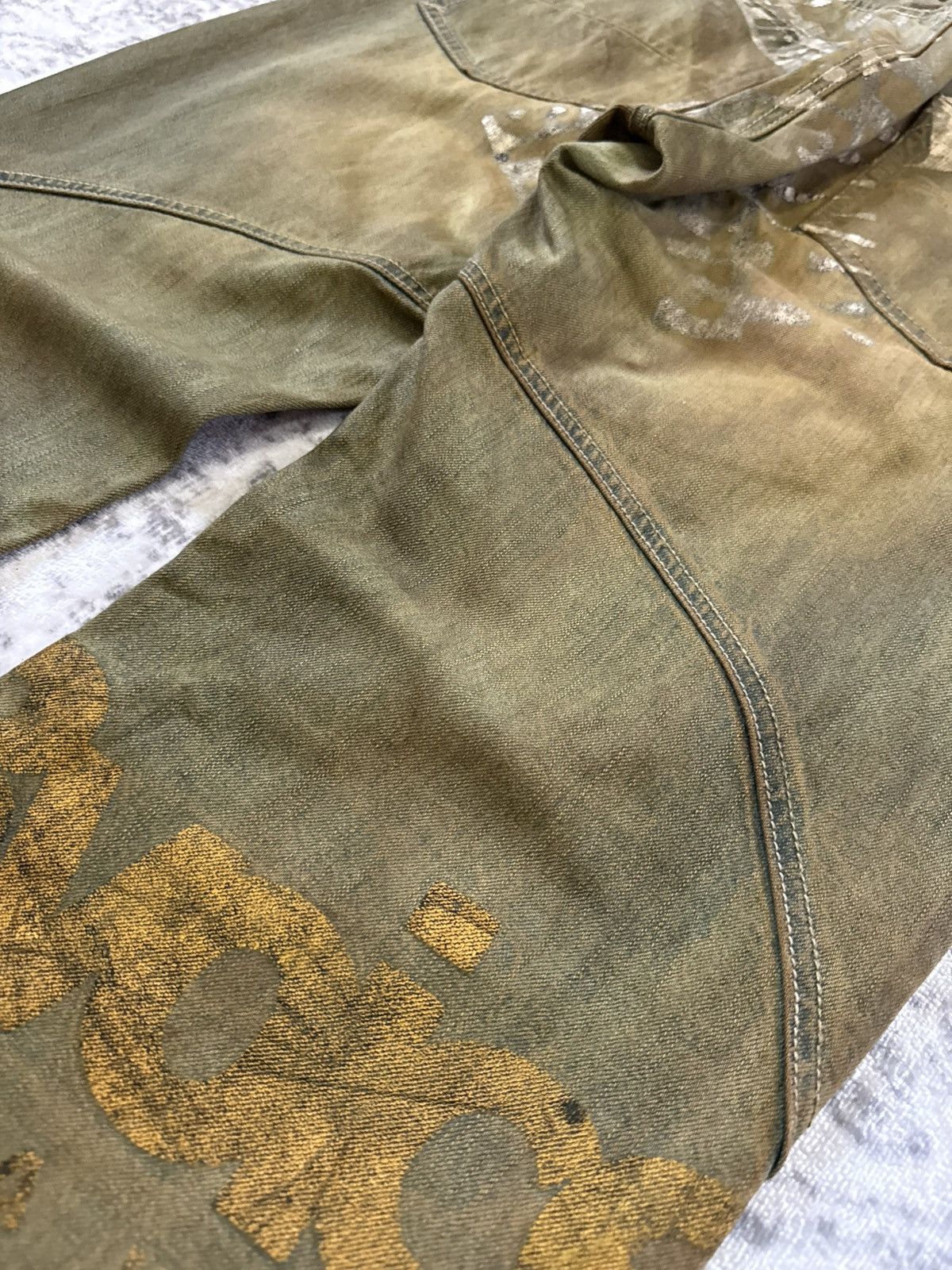 Carhartt RealBvoice Japan Mud Wash Overprint Carpenter Baggy Jeans Size US 34 / EU 50 - 12 Thumbnail