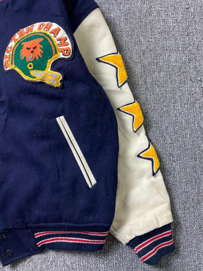 Japanese Brand Clacton Sportswear Varsity Jacket with Leather Sleeve (202) Size US M / EU 48-50 / 2 - 9 Thumbnail