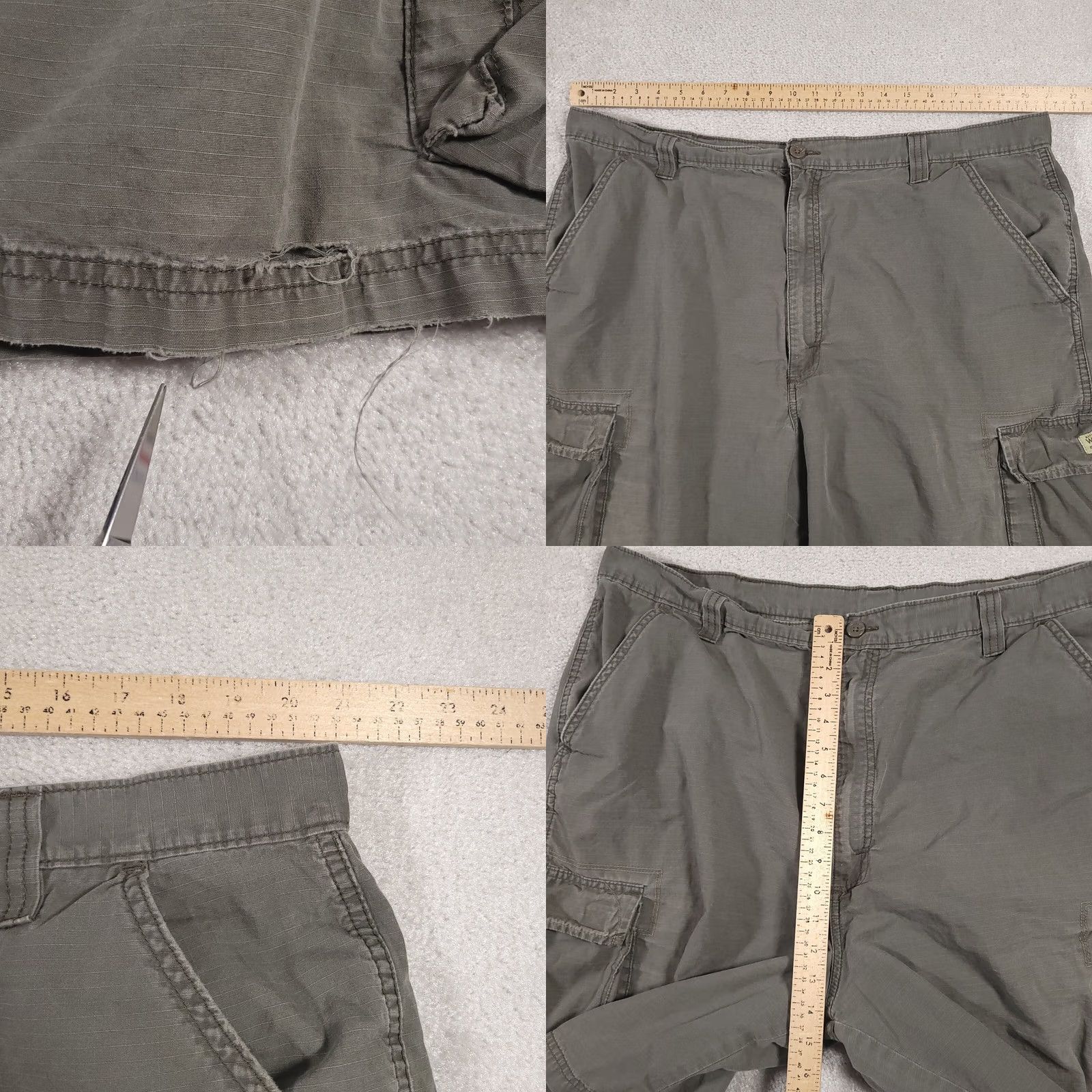 Wrangler Wrangler Cargo Shorts Mens 42 Outdoor Utility Gray Workwear Grunge Ripstop Size US 42 / EU 58 - 8 Thumbnail