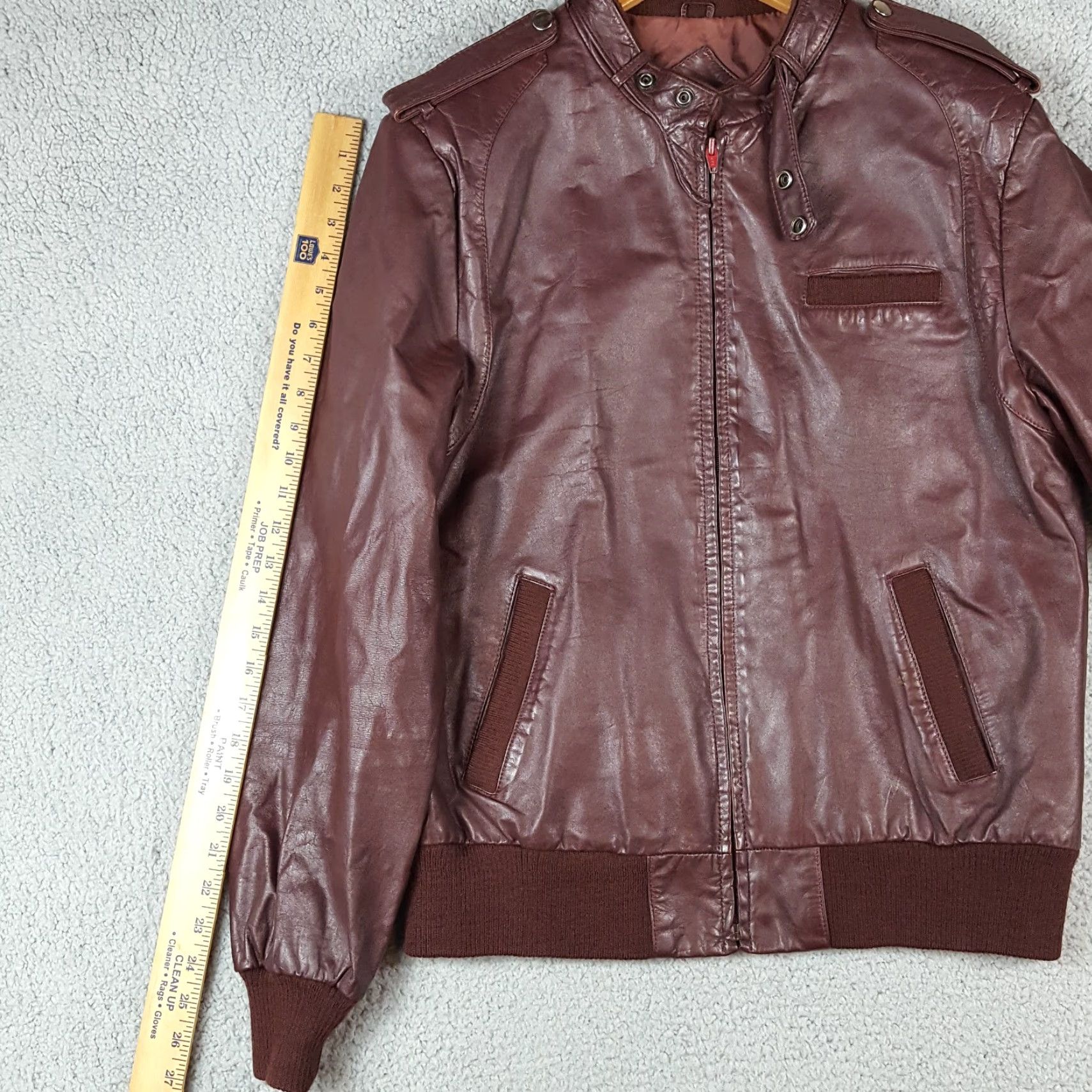 Vintage VINTAGE 80s Leather Cafe Racer Motorcycle Jacket Men’s Size 42 Tall Biker Bomber Retro Outerwear Size US XS / EU 42 / 0 - 6 Thumbnail