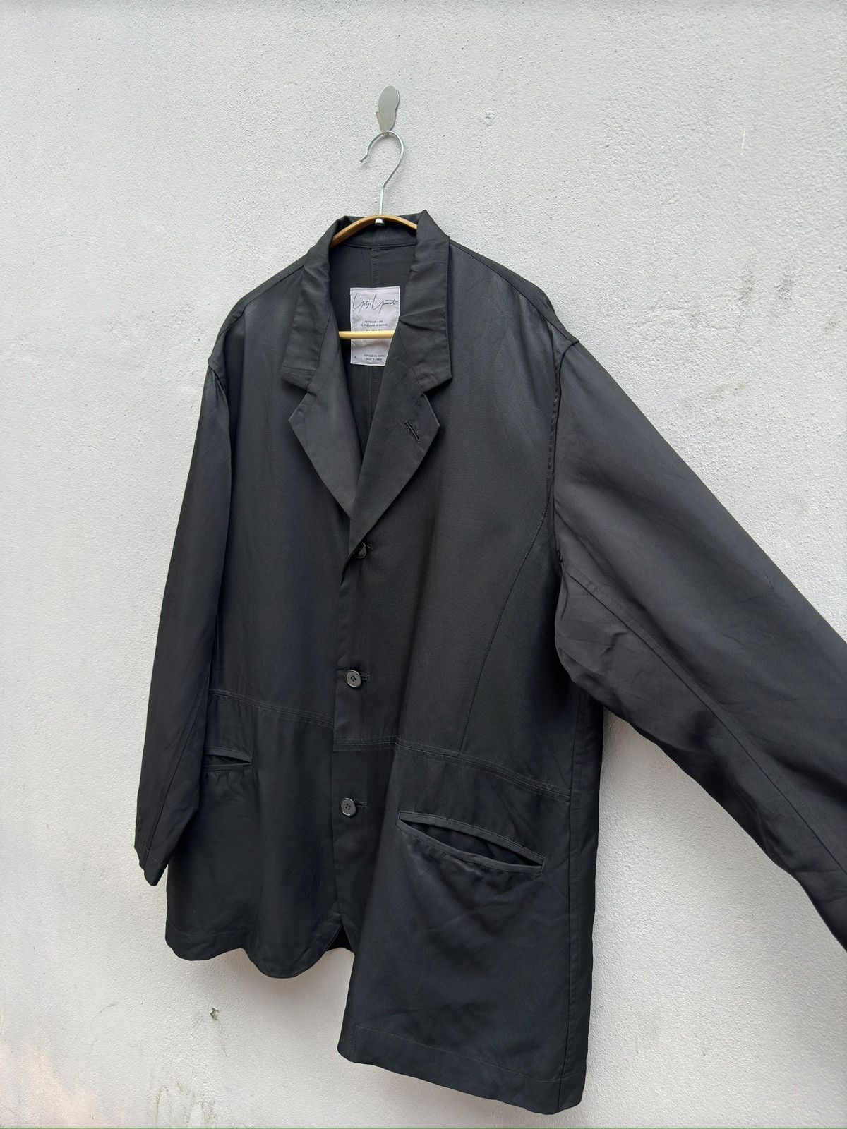 Yohji Yamamoto 💥GRAIL💥1980s ICONIC YOHJI YAMAMOTO SIGNATURE BAGGY JACKET Size US L / EU 52-54 / 3 - 5 Thumbnail