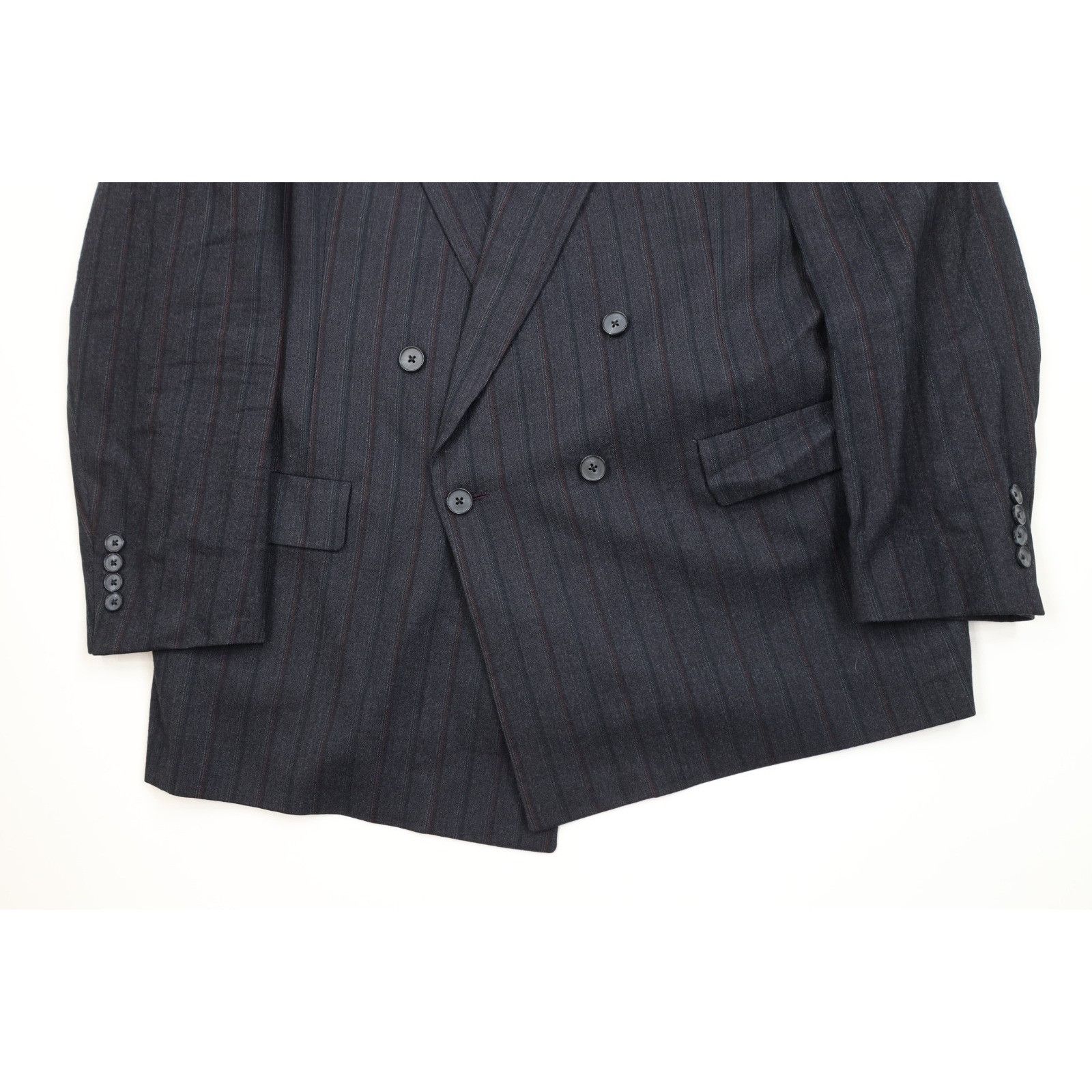 Vintage Vintage 70s Streetwear Wool Striped 2 Piece Suit Size 44R - 4 Thumbnail