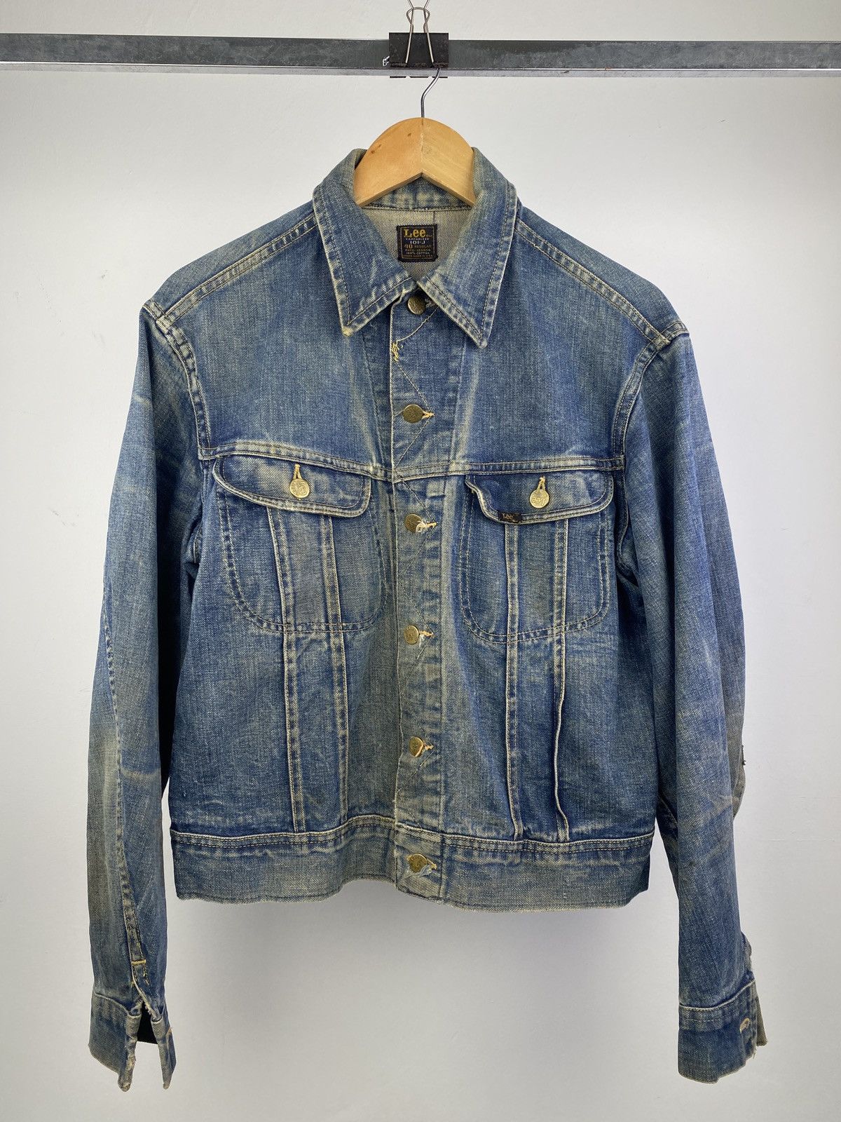 Lee Vintage 70s Lee 101-J Sanforized Denim Jacket Distressed Size US M / EU 48-50 / 2 - 1 Thumbnail