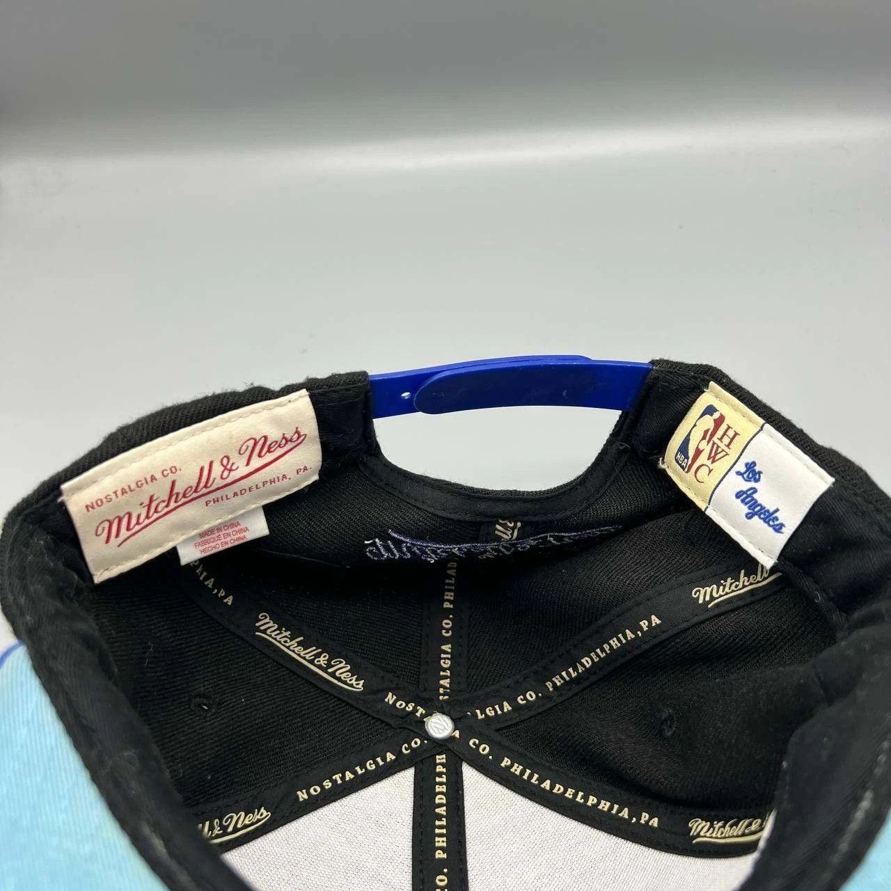 Mitchell & Ness Los Angeles Hat Men Blue Black Embroidered NBA Snap Back Cap Size ONE SIZE - 7 Thumbnail