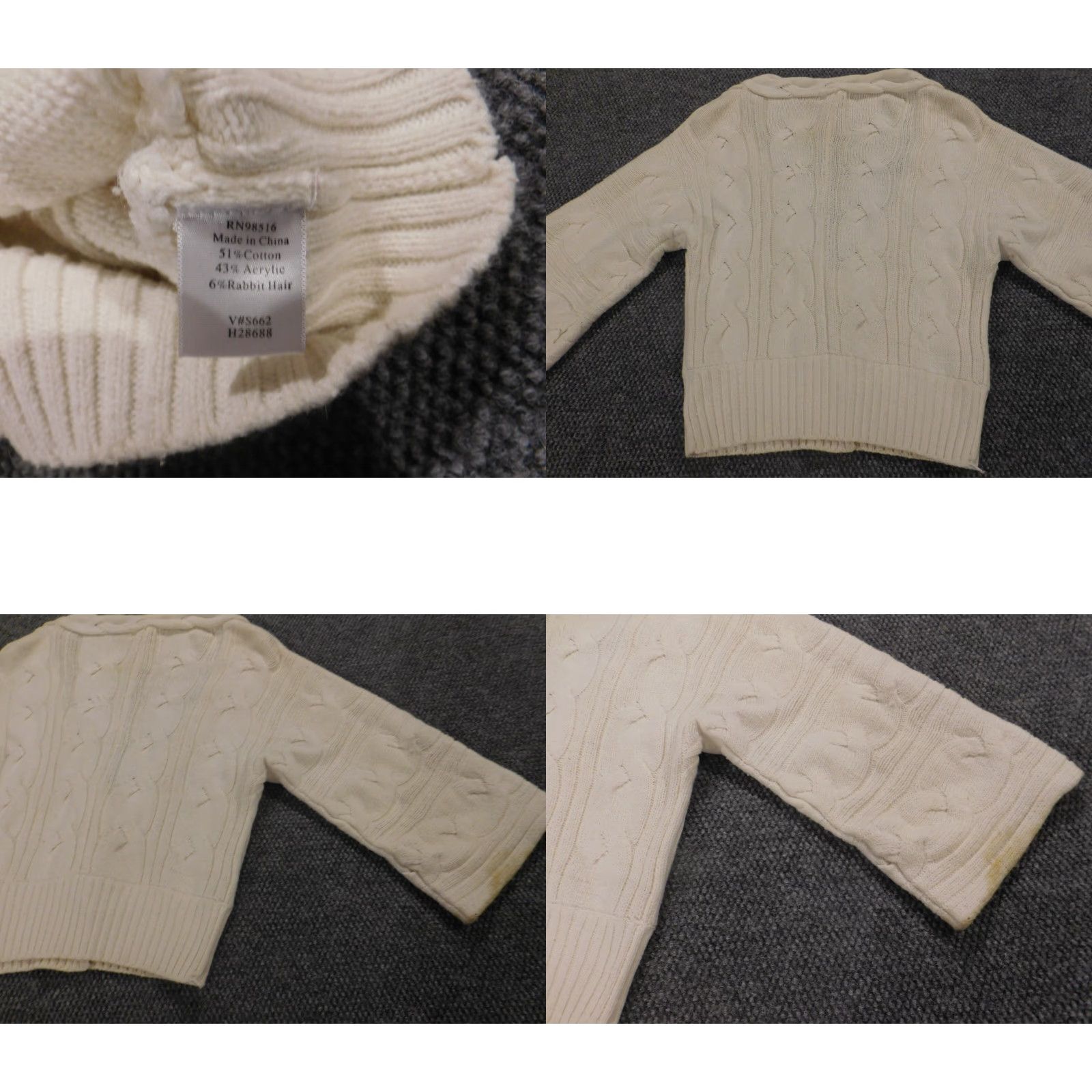 Coldwater Creek Coldwater Creek Womens Sweater Small Beige Pullover Cardigan Open V-Neck 3/4 Sleeve Knit Classic Mens Women Girls Size S / US 4 / IT 40 - 8 Thumbnail