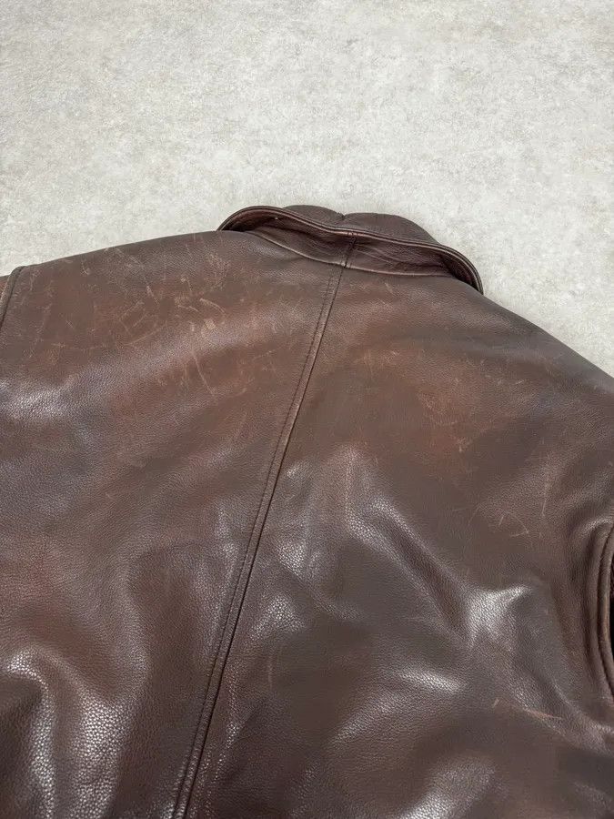 Hugo Boss 2000s Hugo Boss Aviator Brown Leather Jacket Size US L / EU 52-54 / 3 - 7 Thumbnail