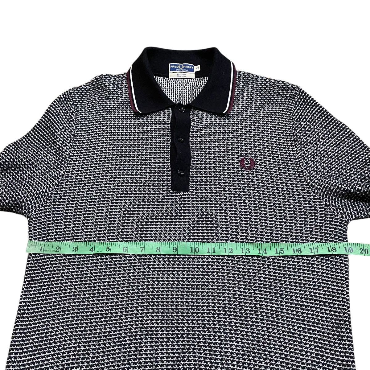Fred Perry Fred Perry Reissues Knitted Polo, Black & White Size US XS / EU 42 / 0 - 18 Thumbnail