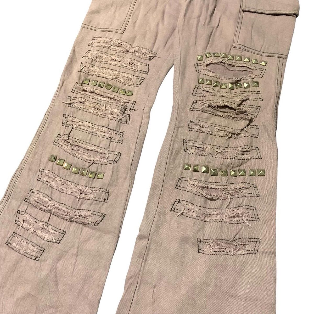 Japanese Brand × Seditionaries Algonquins Distressed Punk Bondage Pants Size US 32 / EU 48 - 4 Thumbnail
