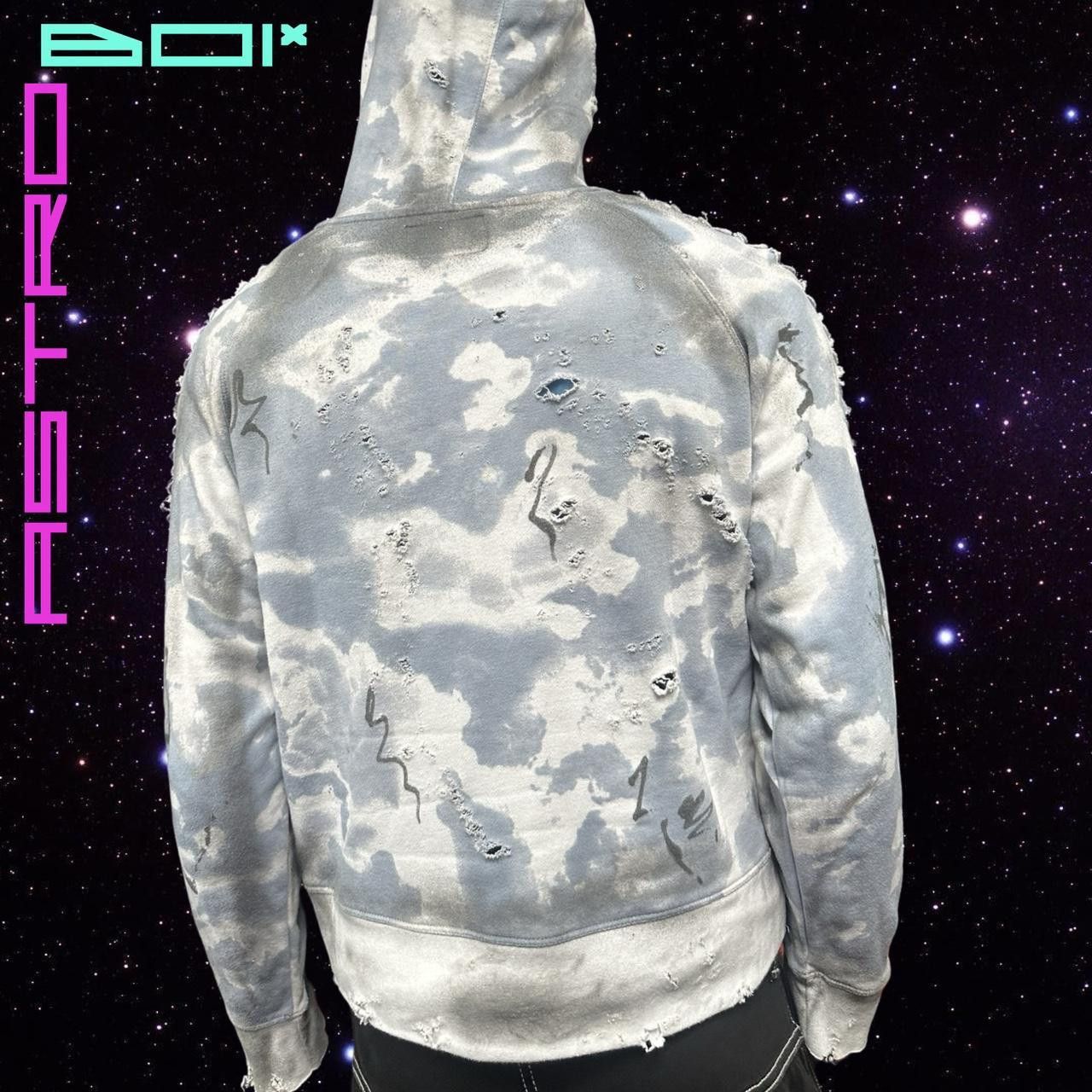 Champion Champion 'Sky' Powder Blue/White Tie Dye Hoodie - XL Size XL / US 12-14 / IT 48-50 - 4 Thumbnail