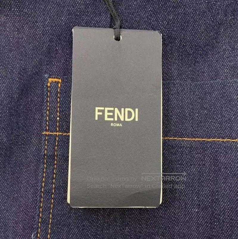 Fendi Fendi Blue Cotton Casual Pants for Women . Size 26" / US 2 / IT 38 - 7 Thumbnail