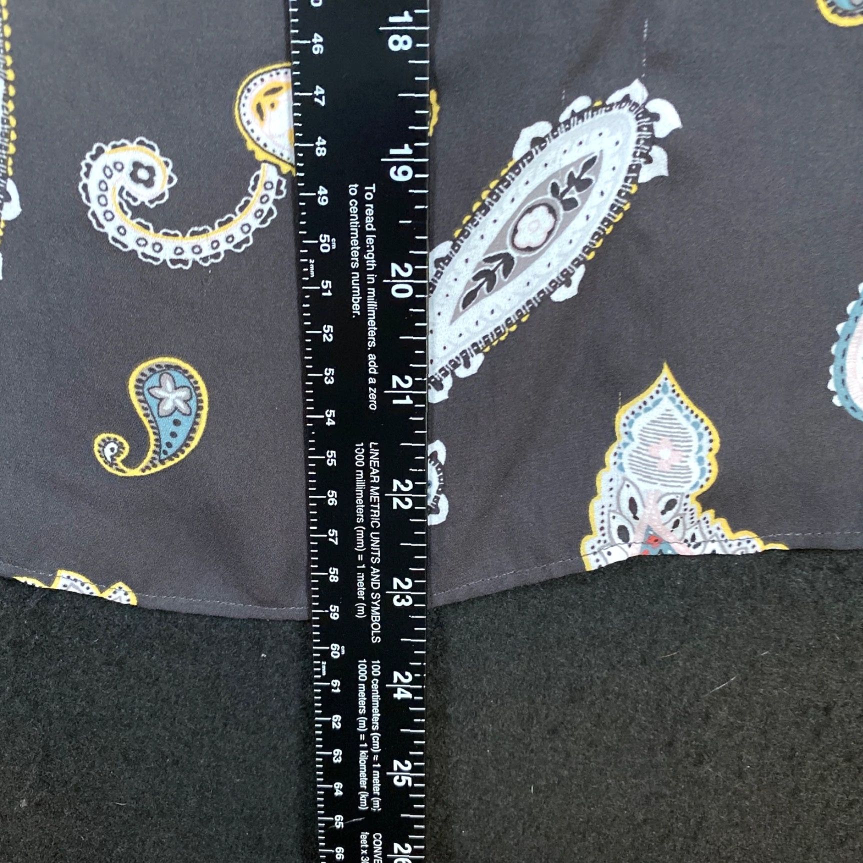 Loft VINTAGE LOFT Outlet Womens Blouse Black Multi Paisley Crew Neck Tank Bow Back Medium Size M / US 6-8 / IT 42-44 - 7 Thumbnail