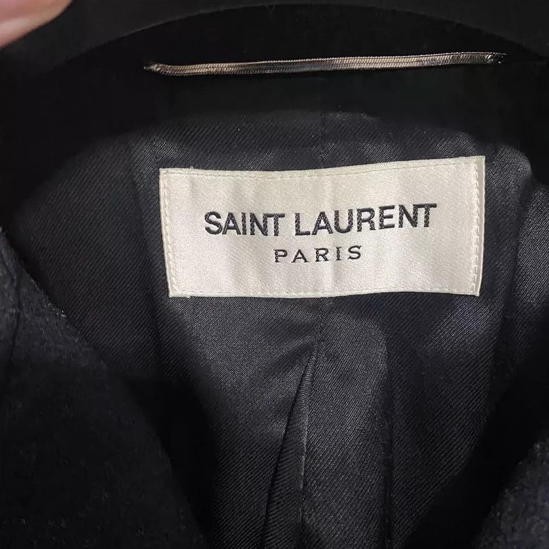 Yves Saint Laurent Saint Laurent 16 FW Black Double Breasted Navy Button Coat Size US M / EU 48-50 / 2 - 5 Thumbnail