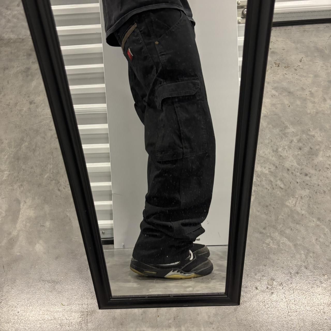 Japanese Brand × Vintage Crazy Vintage Y2K/2000s Baggy Black Streetwear Workwear Cargo Pants! Size US 36 / EU 52 - 2 Thumbnail