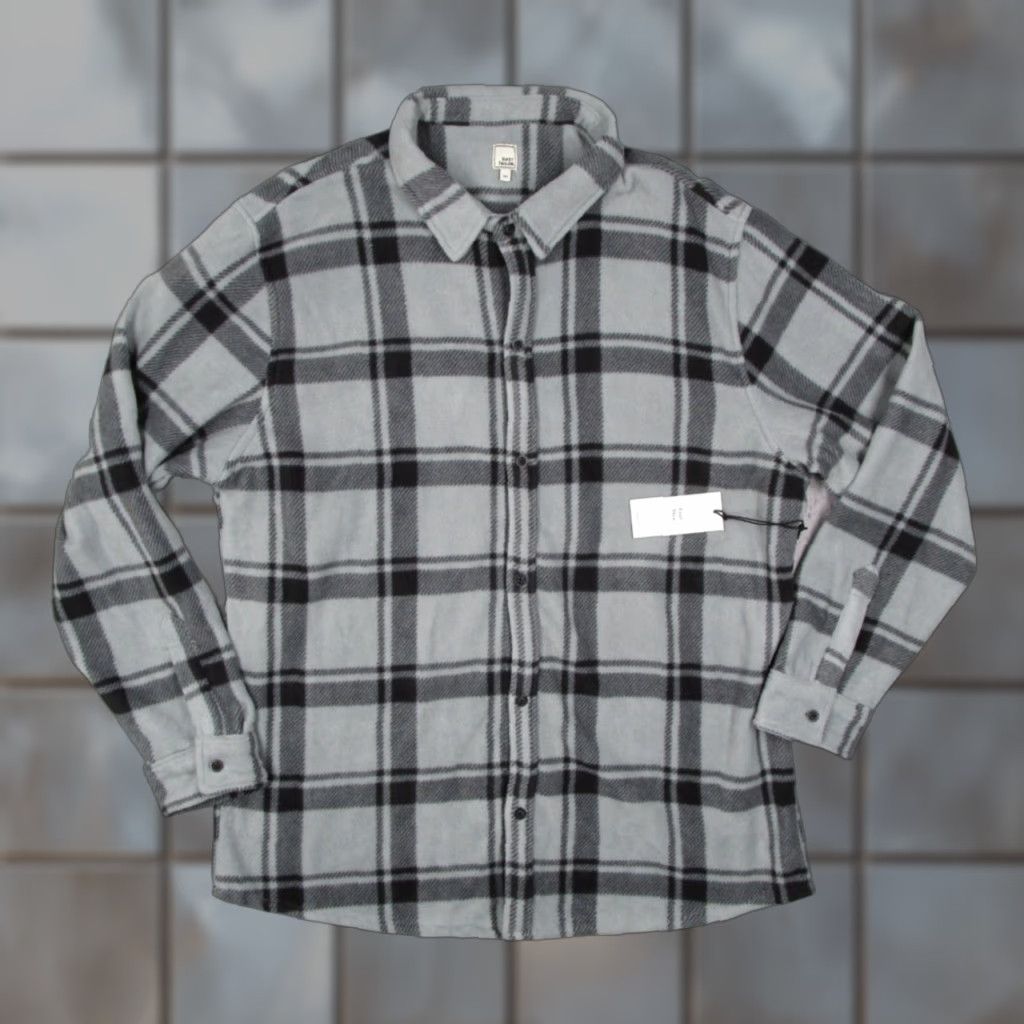 Vintage Swet Tailor Shirt Mens 3XL XXXL Gray Fleece Flannel Button Up Long Sleeve Travel Size US XXL / EU 58 / 5 - 1 Thumbnail