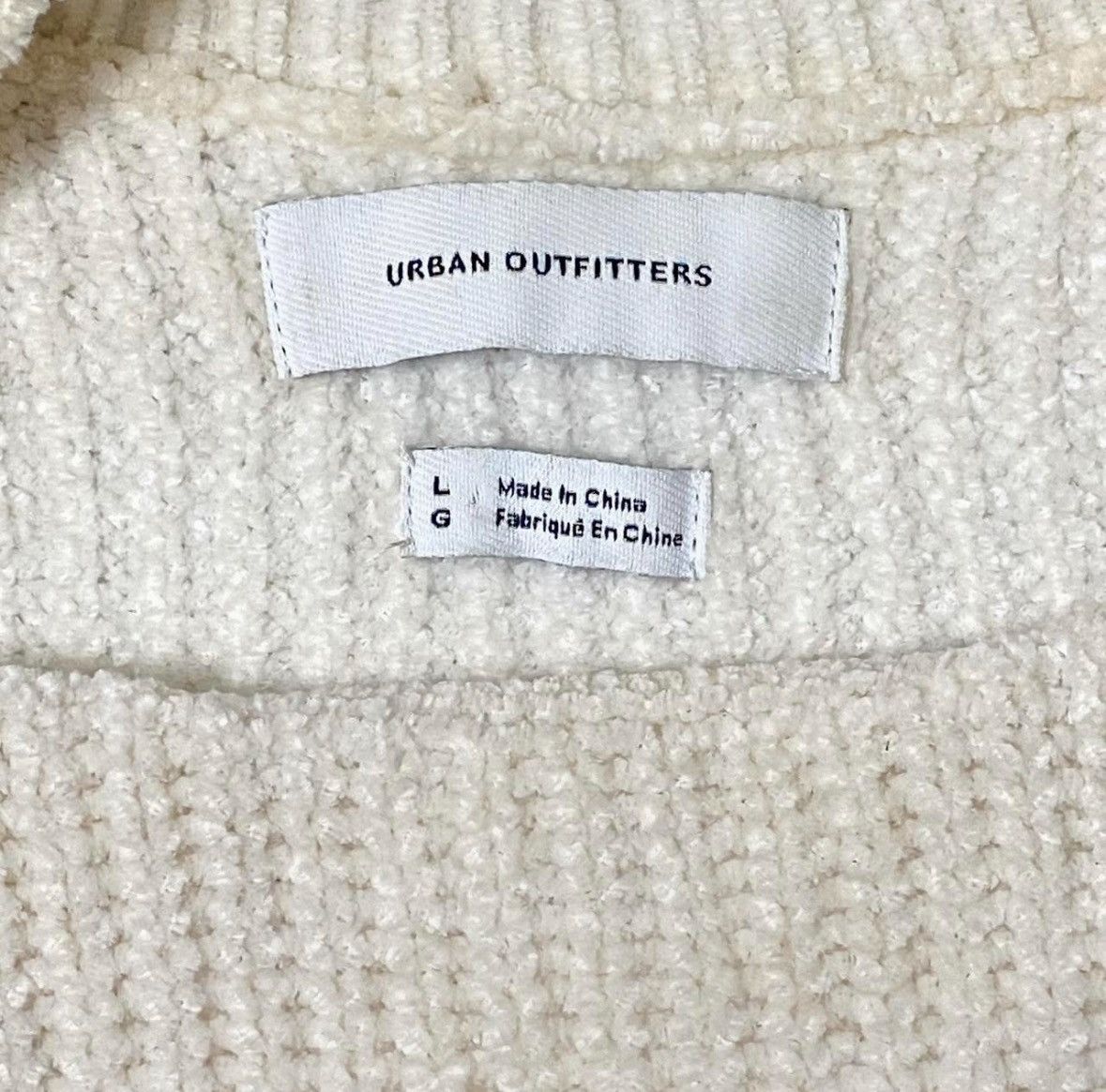 Urban Outfitters Vintage Knit White Sweater Size US L / EU 52-54 / 3 - 3 Thumbnail