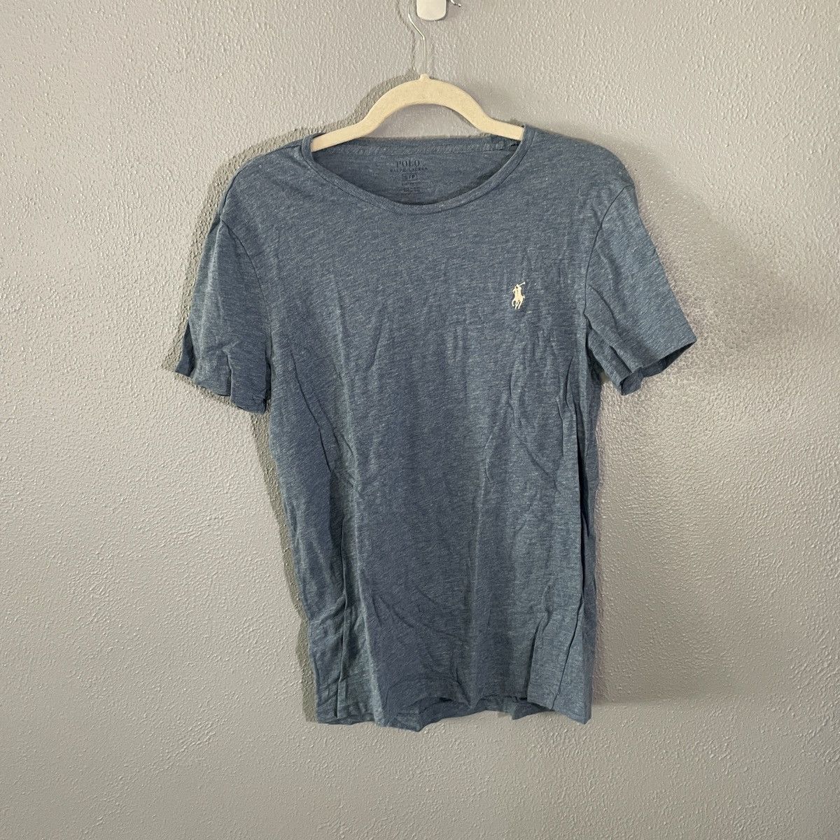 Polo Ralph Lauren Light Blue Polo Ralph Lauren Crew Neck T Shirt Mens Size S Size US S / EU 44-46 / 1 - 1 Thumbnail
