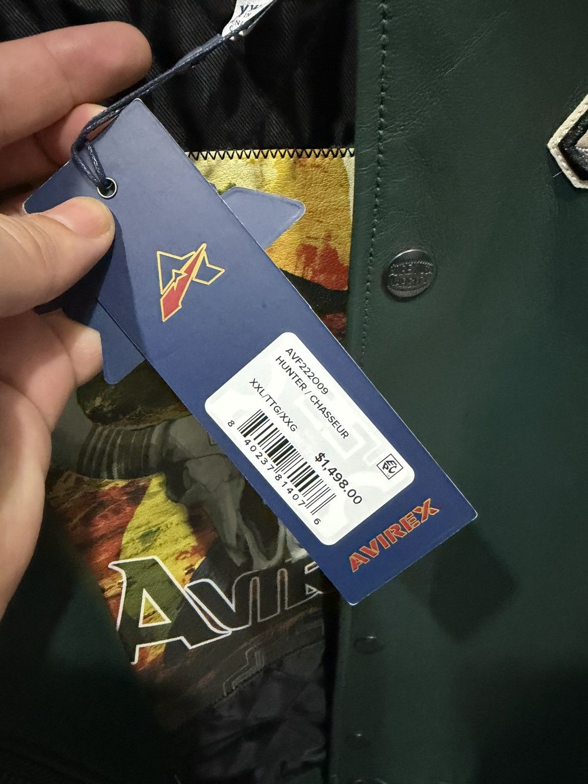 Avirex Avirex Men's American Flight Jacket Genuine Leather Bomber Size US XXL / EU 58 / 5 - 4 Thumbnail